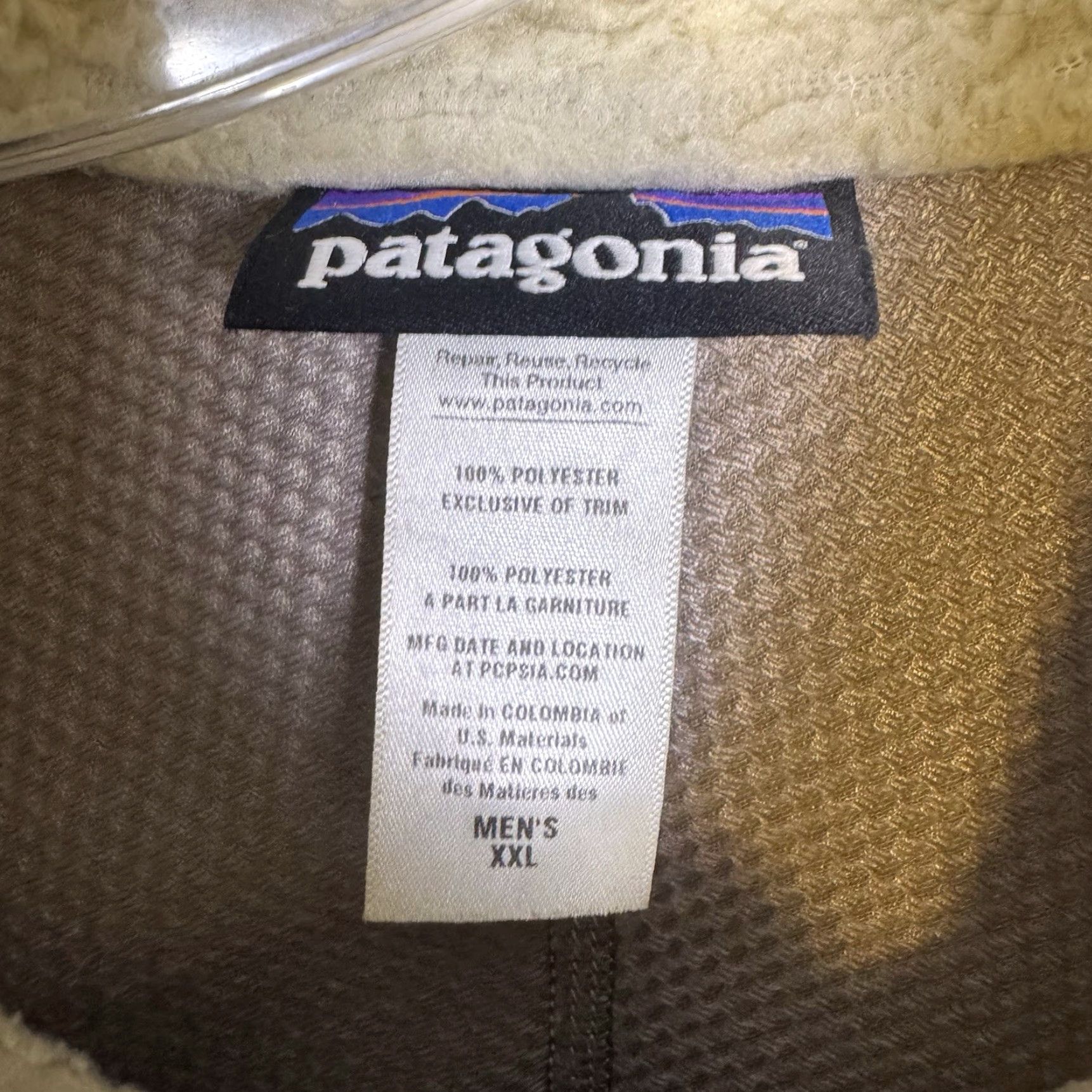 Patagonia Patagonia Jacket Mens 2XL Retro-X Full Zip Fleece Beige Solid Stand-Up Collar Jacket Style Regular Size US XXL / EU 58 / 5 - 5 Thumbnail