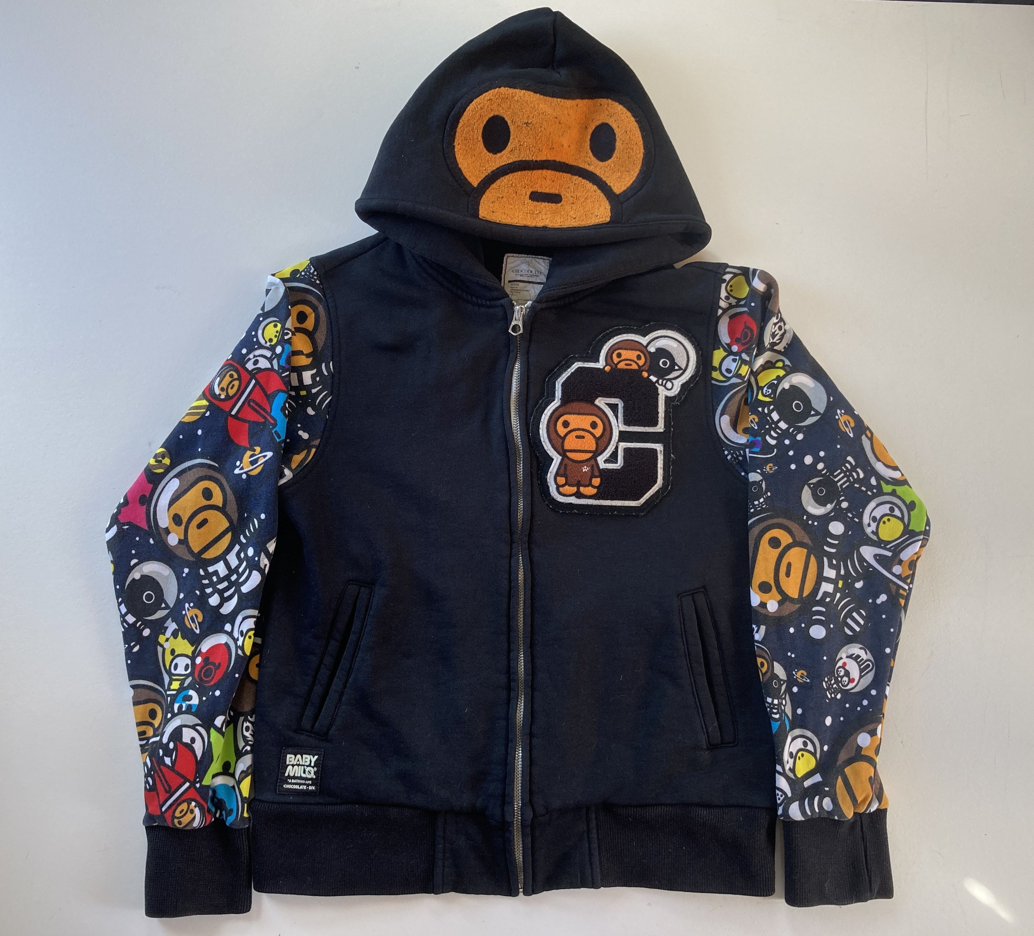 Bape Chocoolate Bape Baby Milo x Chocoolate Cosmos Milo Head Zip Hoodie Grailed