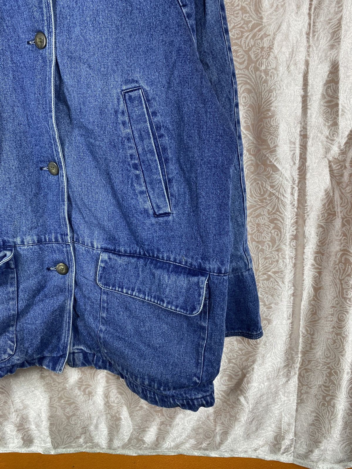 Basic Editions Vintage Basic Editions Denim Jacket Plaid Corduroy Collar Size US M / EU 48-50 / 2 - 7 Thumbnail