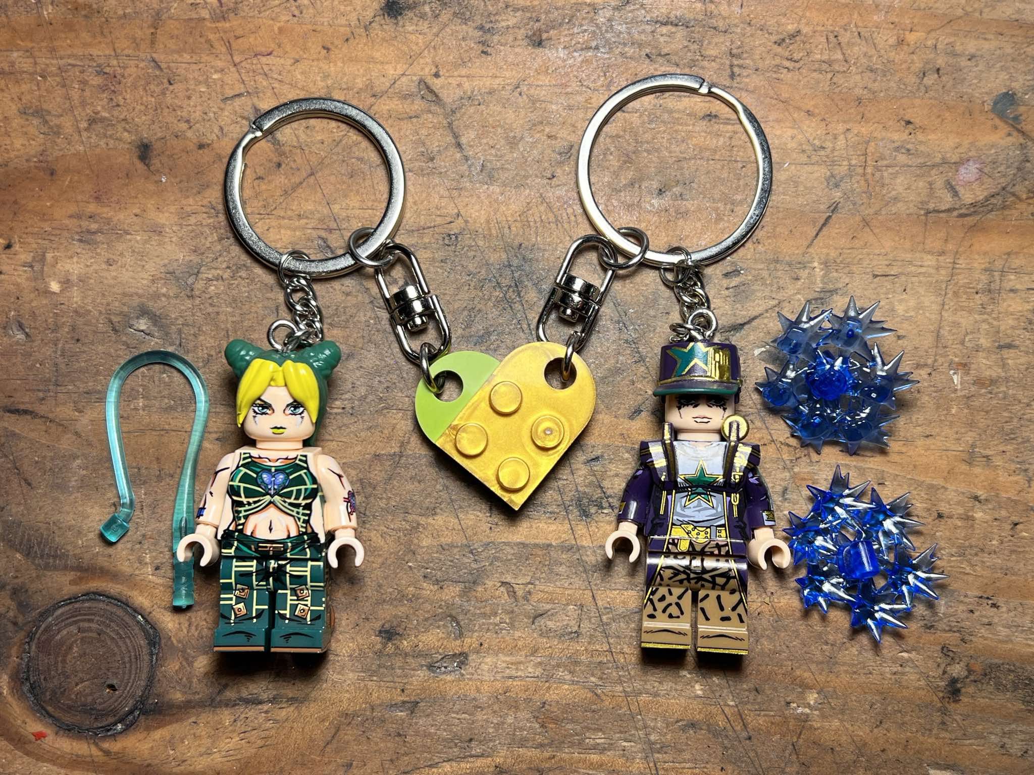 Anime Jojo Jolyne Jotaro anime mini figurine keychain keyring Size ONE SIZE - 3 Thumbnail