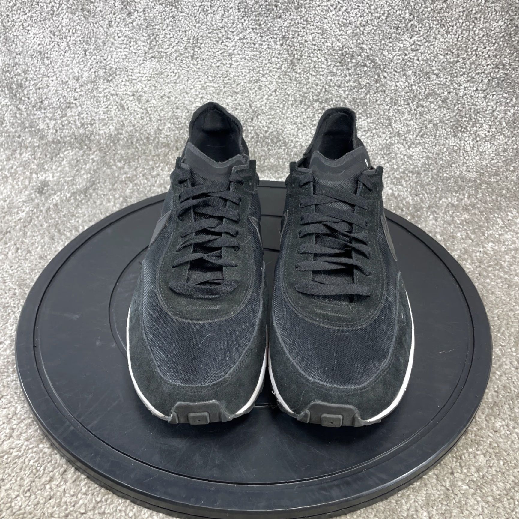 Nike Nike Waffle One Shoes Mens Size 11.5 Black Leather Casual Sneaker Size US L / EU 52-54 / 3 - 4 Thumbnail