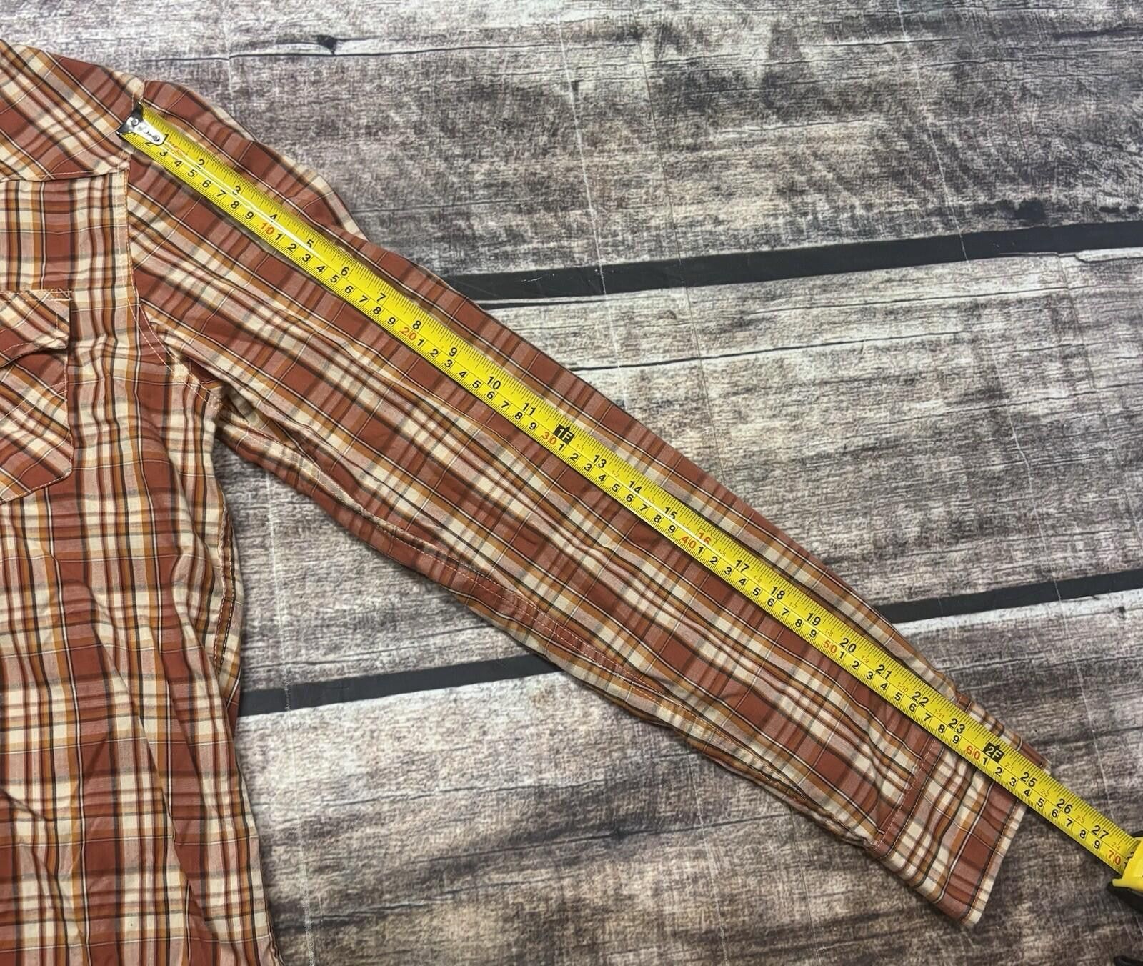 Levi's Levis Shirt Mens Medium Pearl Snap Button Check Plaid Size US M / EU 48-50 / 2 - 11 Thumbnail