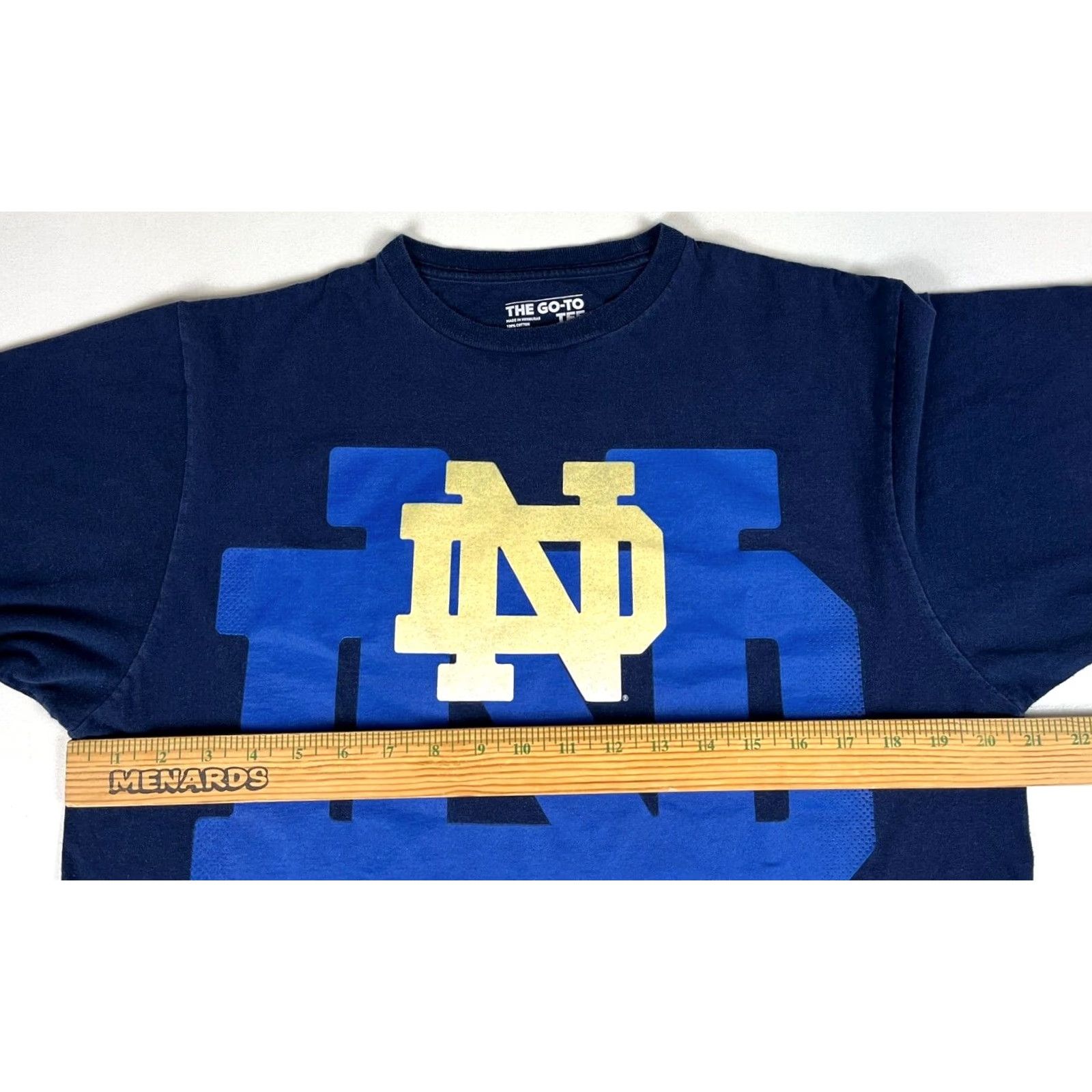 Adidas adidas Notre Dame Fighting Irish T-Shirt Navy Blue Large Logo Mens Vintage Shirt Size L Size US L / EU 52-54 / 3 - 6 Thumbnail