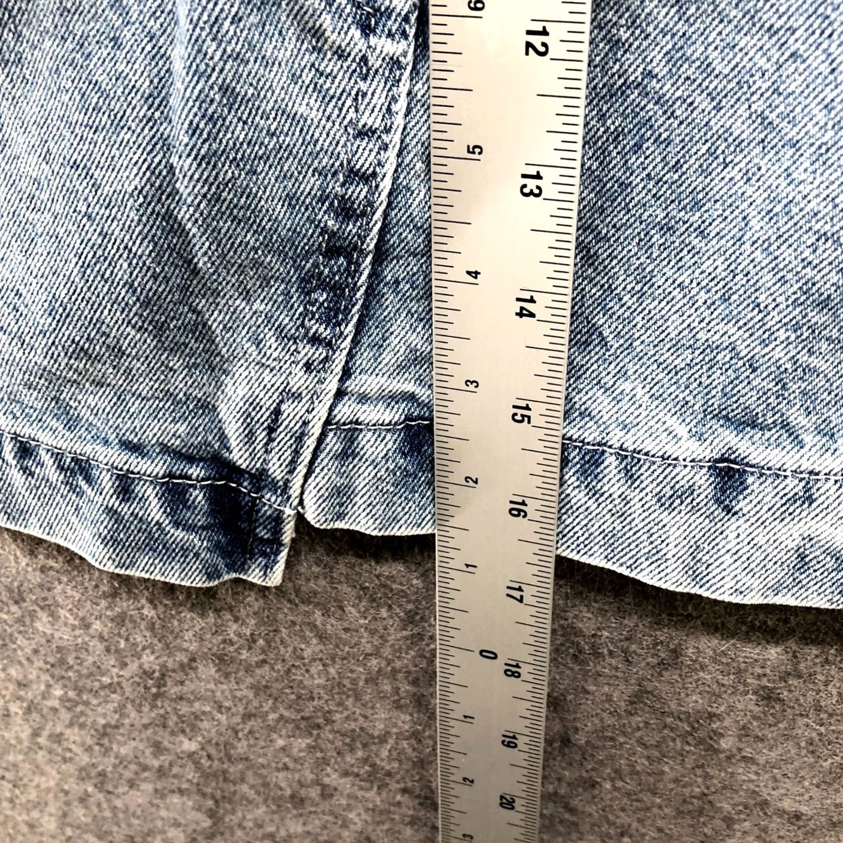 Asos ASOS Collusion Jean Skirt Womens Size 6 Blue Light Wash Straight Mini High Rise Size 28" / US 6 / IT 42 - 6 Thumbnail