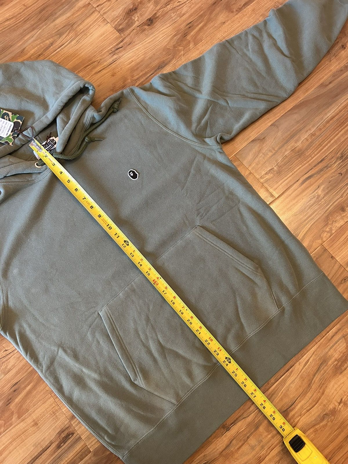 Bape NEW Bape Olive Green One Point Ape Face Pullover Hoodie Size US L / EU 52-54 / 3 - 8 Thumbnail