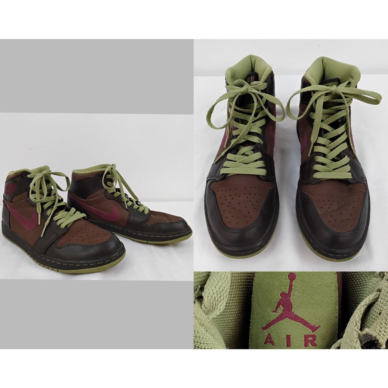 Nike Nike Air Jordan 1 Retro High Top Green/Brown Men's 9 2010 Size US 9 / EU 42 - 1 Thumbnail