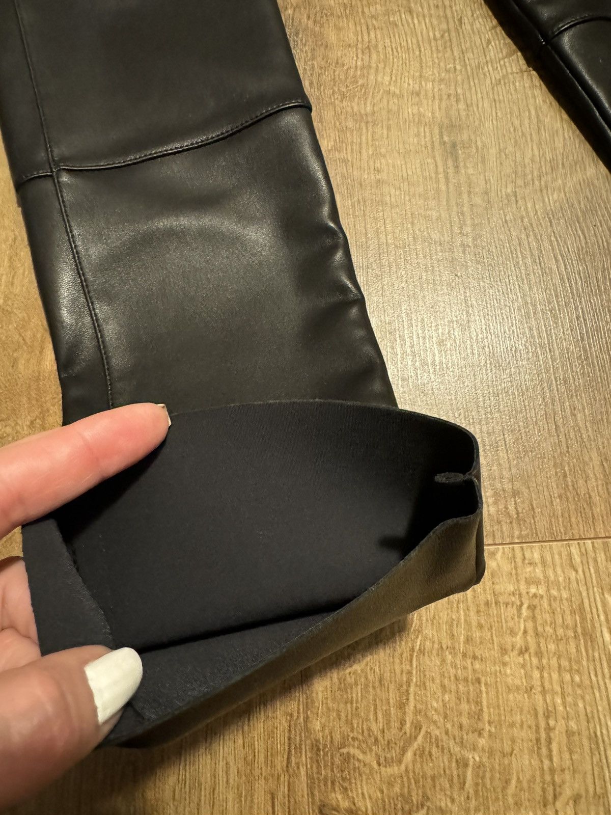 Celine Celine black leather pants, 8 Triomphe gold buttons, size M Size 27" / US 4 / IT 40 - 7 Thumbnail