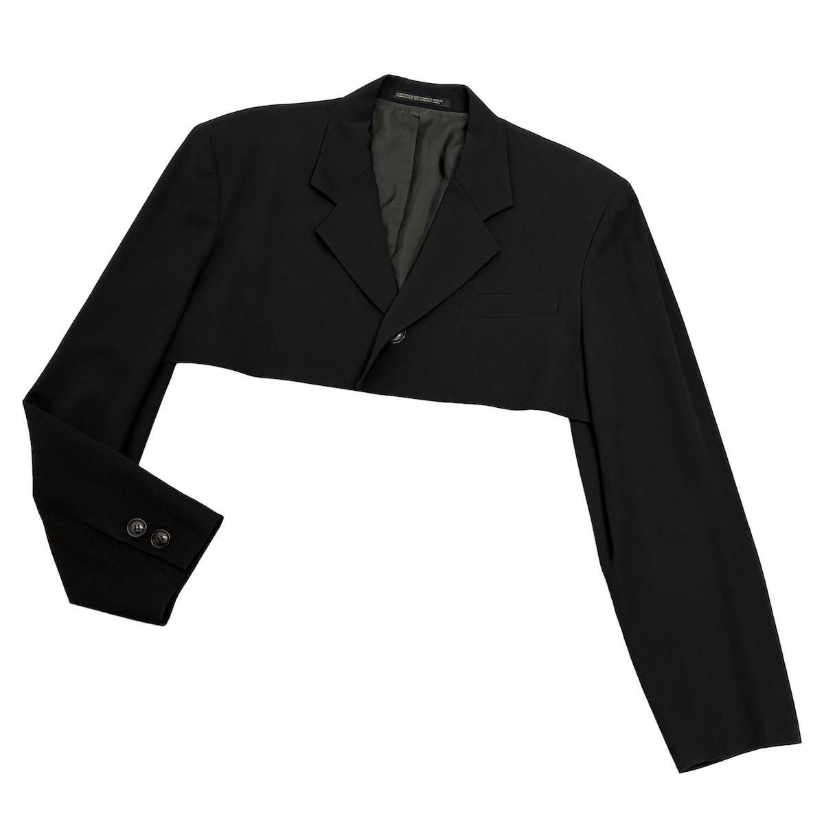 Yohji Yamamoto Yohji Yamamoto Femme Wool Gabardine Cropped Tailored Jacket Size S / US 4 / IT 40 - 7 Thumbnail