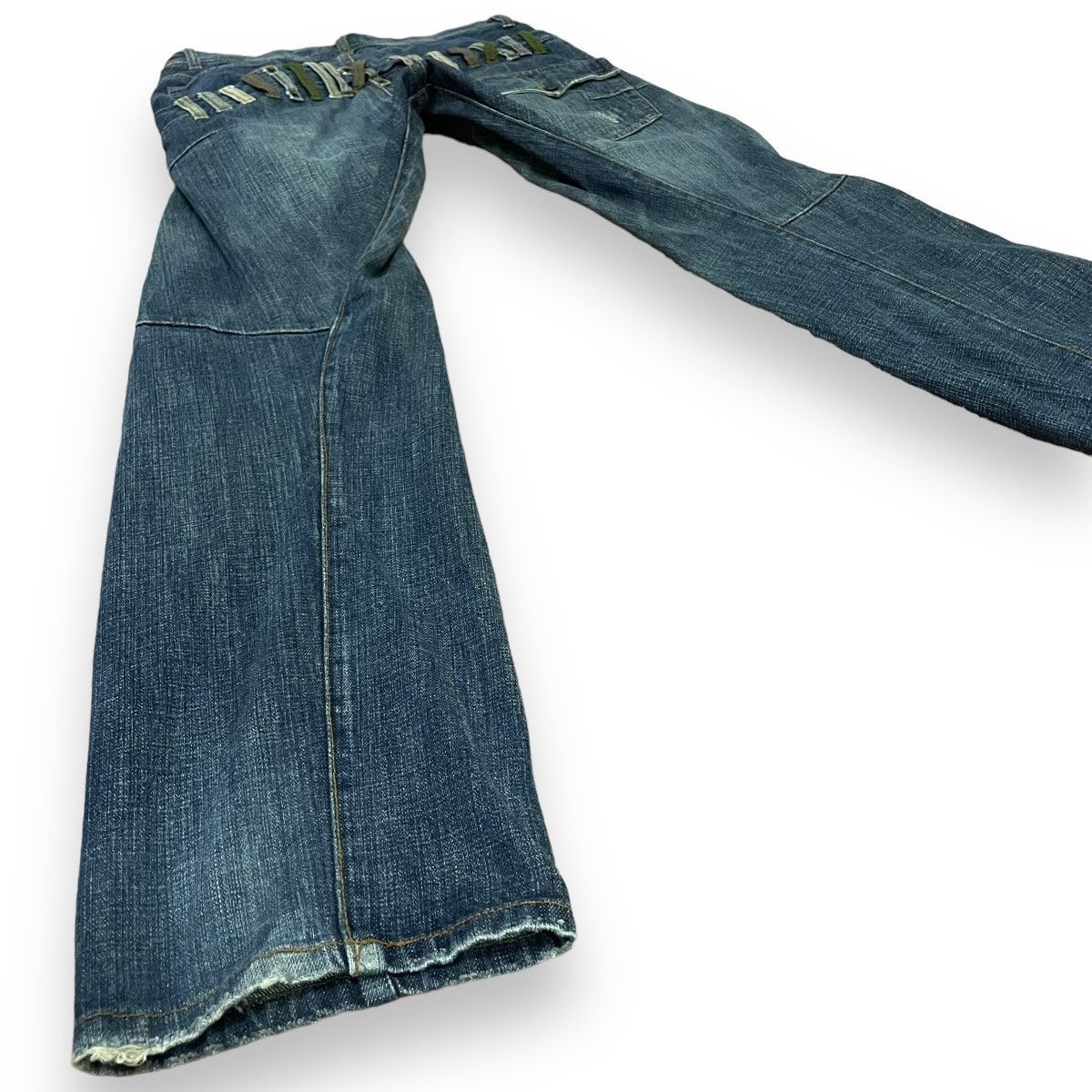 Le Grande Bleu (L.G.B.) 🇯🇵 BREATHMINT BRTHBREATH NATIVE DOUBLE WAIST DENIIM PANTS Size US 29 - 10 Thumbnail