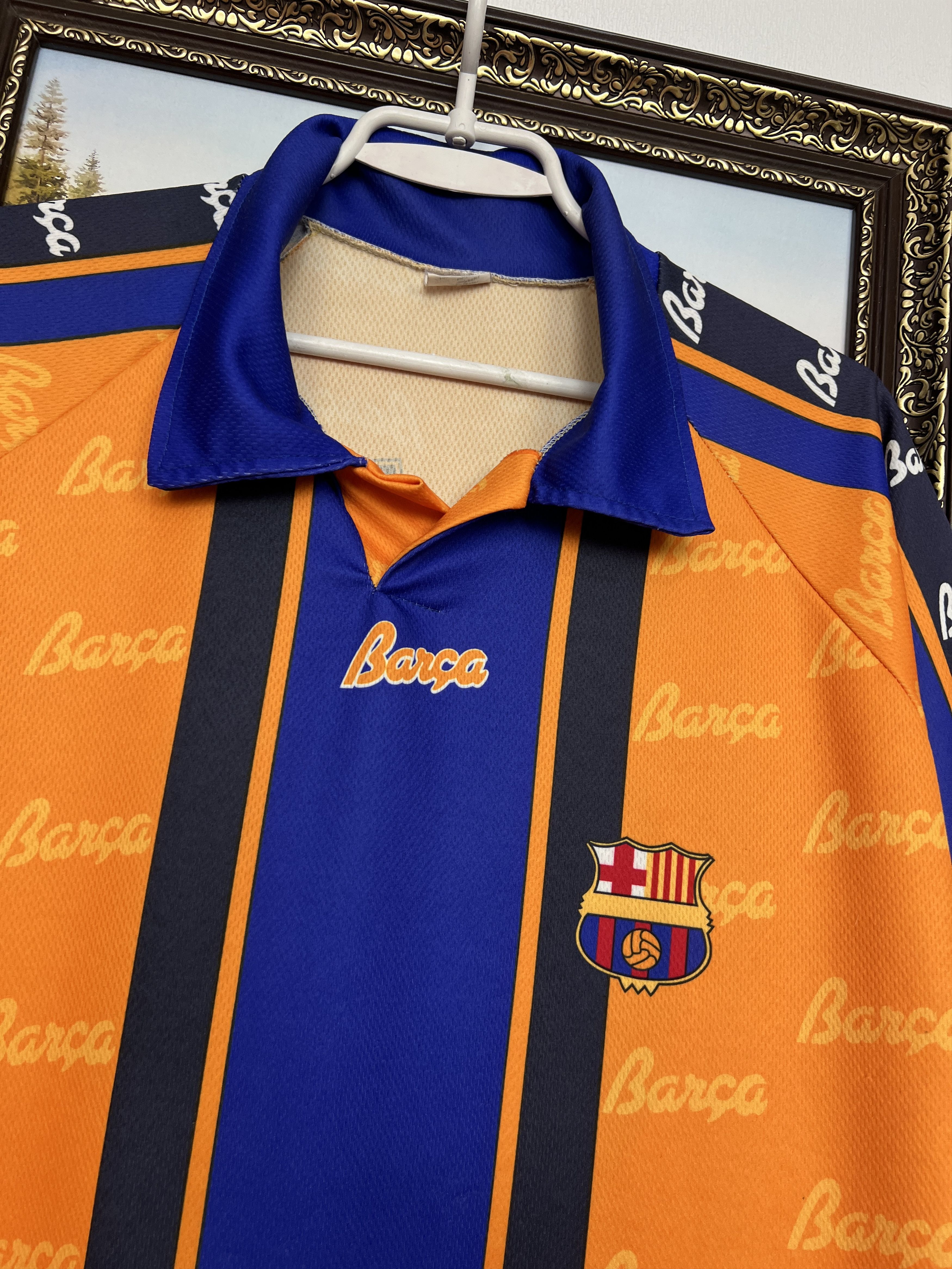 Vintage Barcelona football shirt Soccer Replica Jersey De La Pena Size US L / EU 52-54 / 3 - 3 Thumbnail