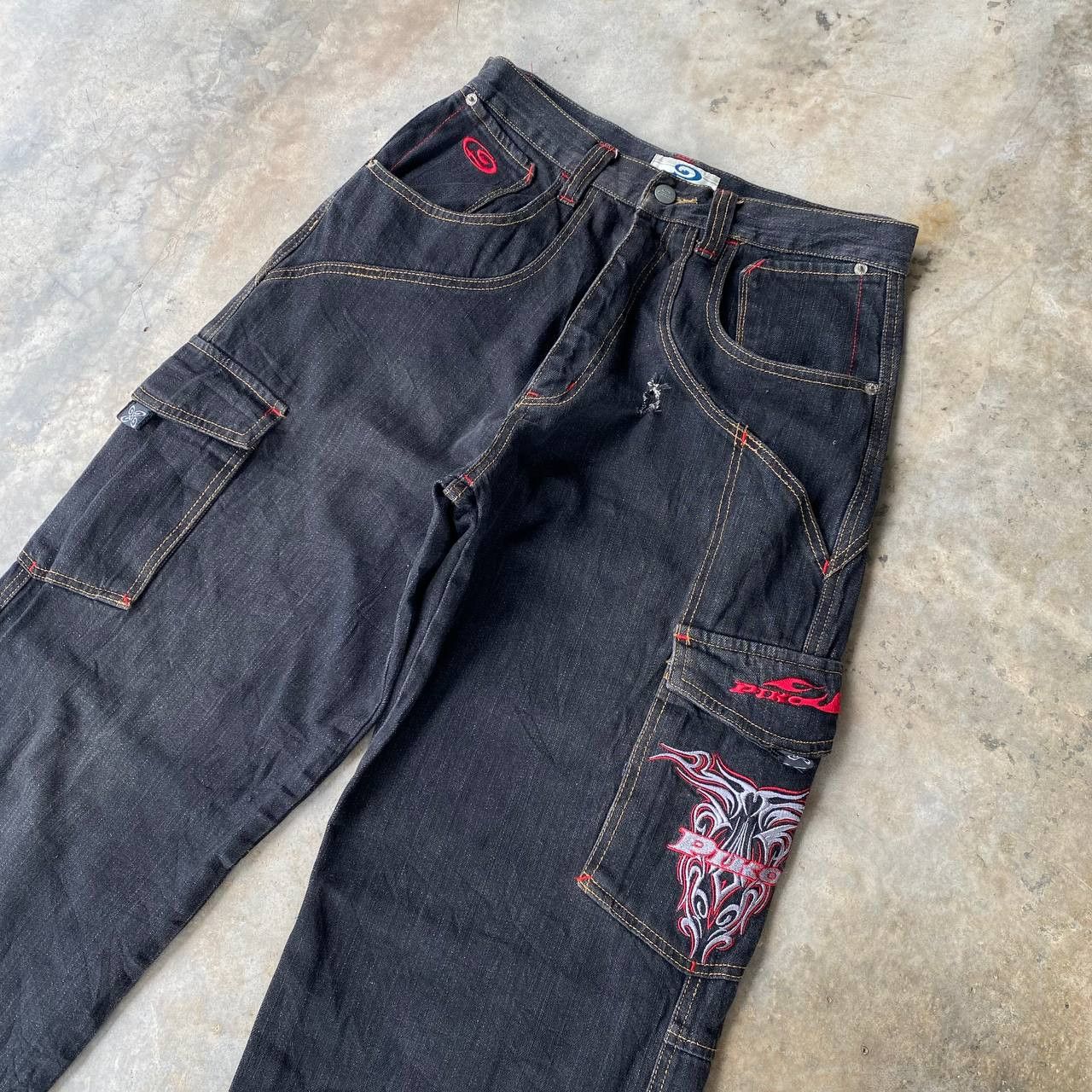 Japanese Brand BINDING OFFER🔥BAGGY Y2K PIKO LOOSE W29X30.5" JNCO STYLE Size US 29 - 4 Thumbnail