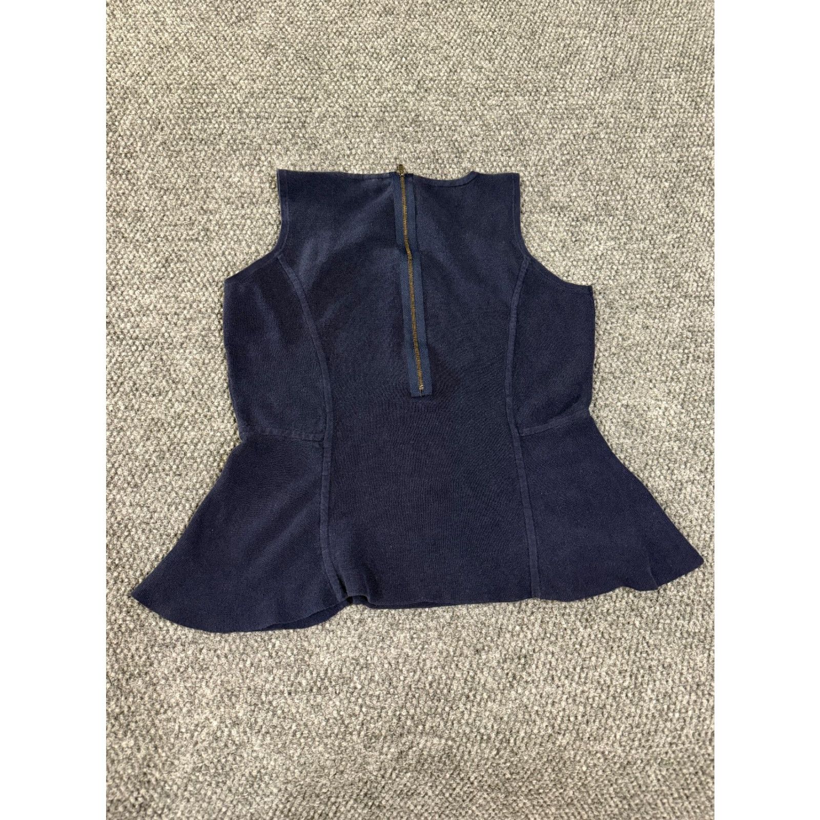 Eileen Fisher Eileen Fisher Sleeveless Top Womens Medium Blue Silk Cotton Knit Crew Neck Pullover Casual Tunic Size M / US 6-8 / IT 42-44 - 6 Thumbnail