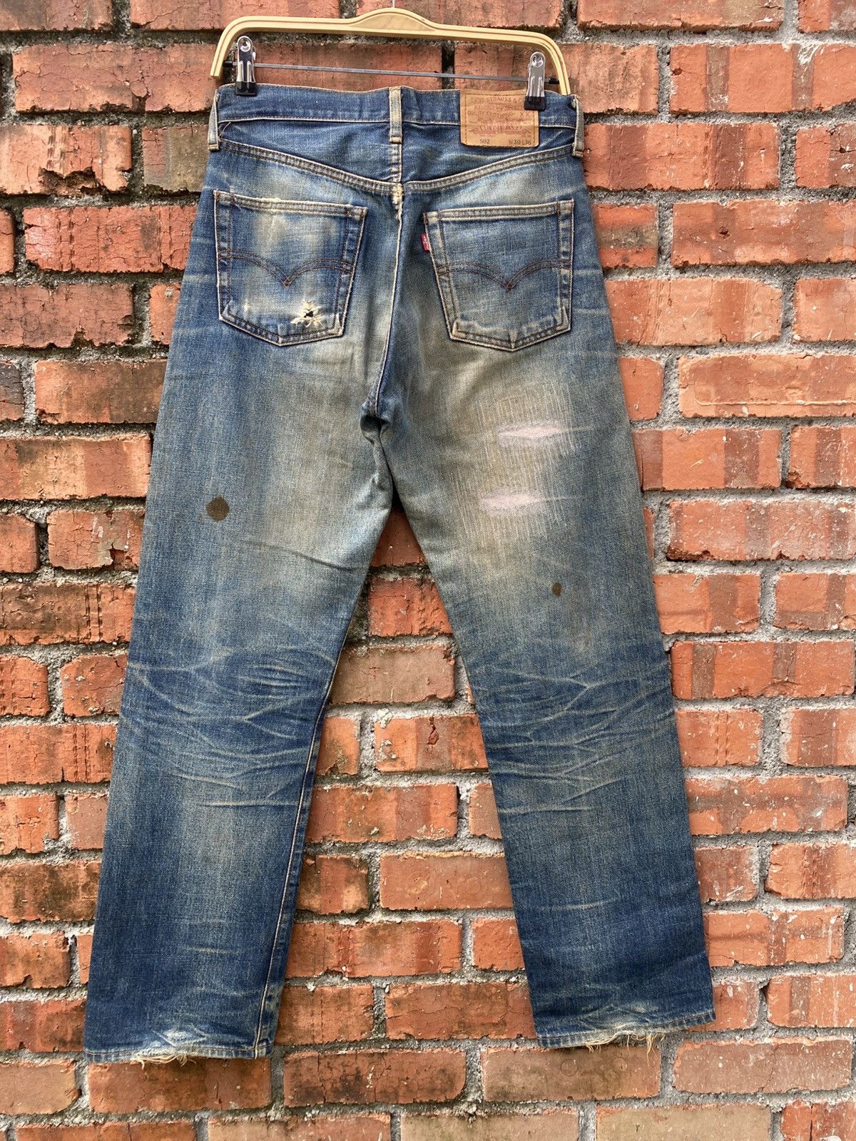 Levi's Vintage Clothing W30x31.5 Vintage levi's 502 redline big E repaired denime Size US 30 / EU 46 - 2 Thumbnail