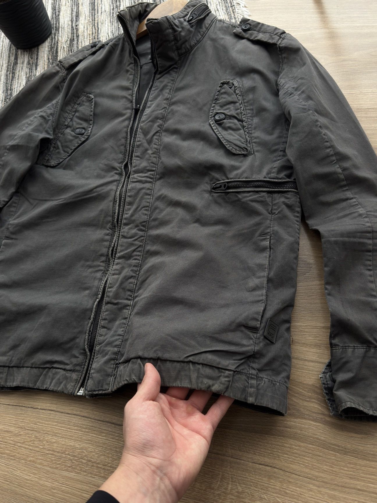 G-Star Vintage G Star Raw Military Gray Army Pocket Zip Jacket L Size US L / EU 52-54 / 3 - 8 Thumbnail