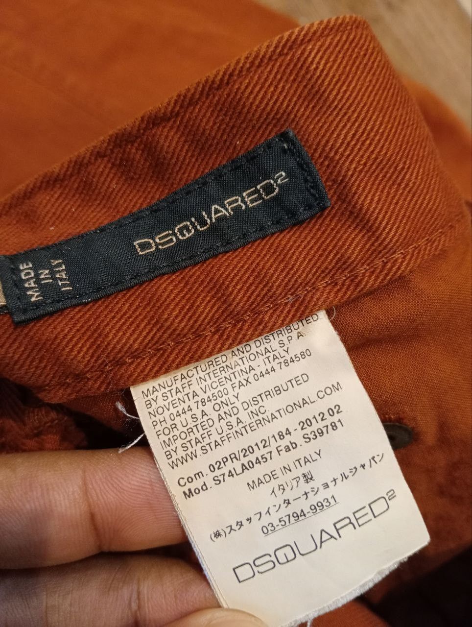 Dsquared2 DSQUARED2 ITALY BRICK ORANGE PANTS Size US 33 - 8 Thumbnail