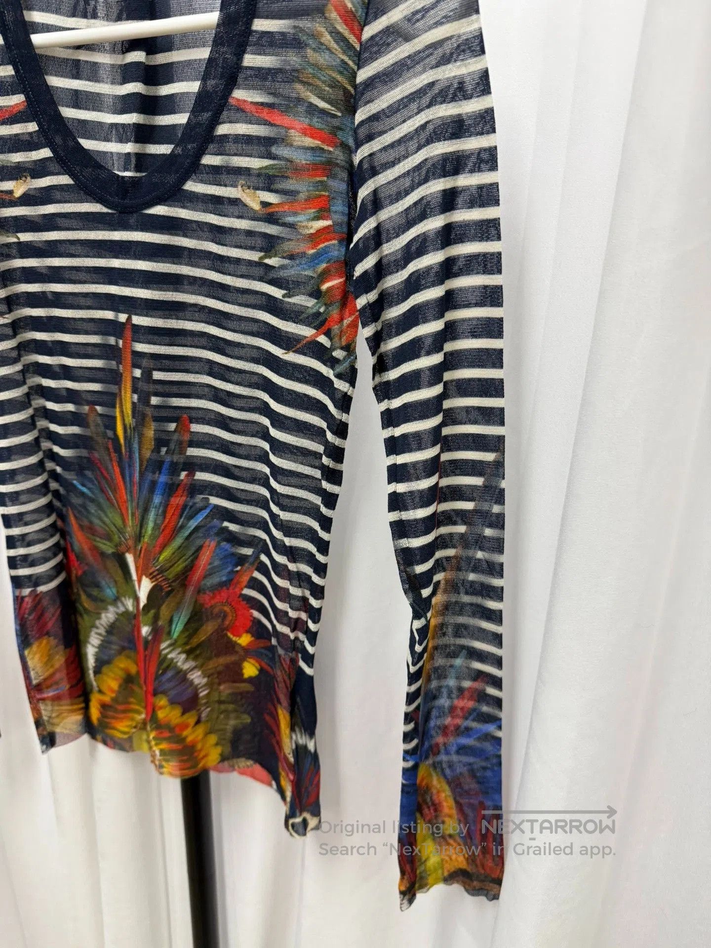 Jean Paul Gaultier Jean Paul Gaultier Striped Mesh Top. Size M / US 6-8 / IT 42-44 - 2 Thumbnail