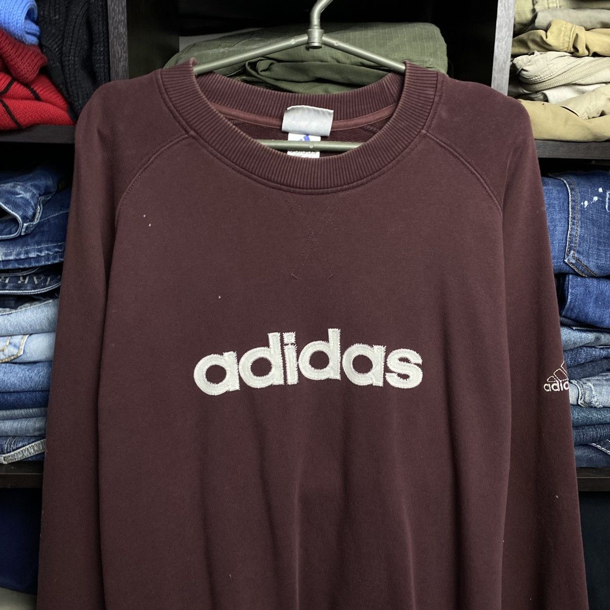 Adidas Vintage Adidas Big Logo 90’s Distressed y2k brown sweatshirt Size US XL / EU 56 / 4 - 2 Thumbnail