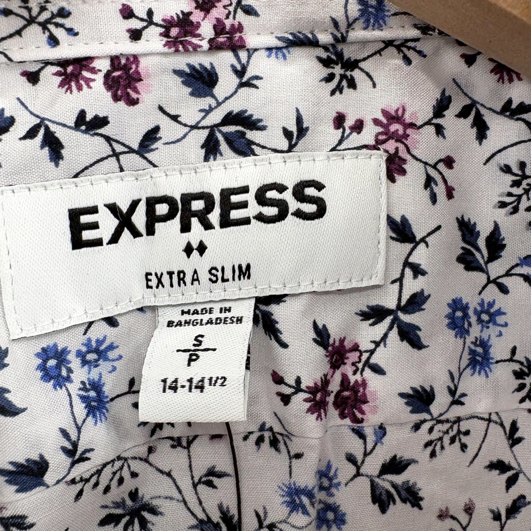 Express Express Shirt Mens Small White Floral Extra Slim Cotton Preppy NWT 14.5 32/33 Dress Shirt Sportswear Size US S / EU 44-46 / 1 - 3 Thumbnail
