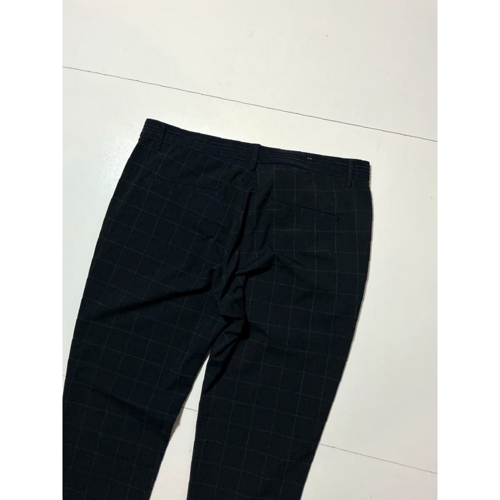 Zara Zara Men's Pants Windowpane Navy Blue Polyester Performance Flat Front Golf Casual Tech XL Size US 36 / EU 52 - 7 Thumbnail
