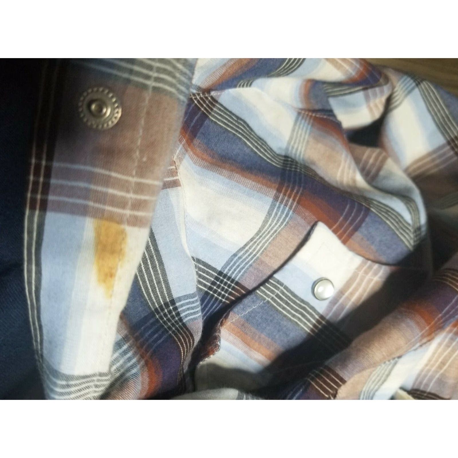 Vintage VINTAGE Plains Western Wear Shirt Plaid Western Pearl Snap Short Sleeve L Blue Mens Regular Shirt Blue Cowboy Retro Rockabilly 90s Mens Size US L / EU 52-54 / 3 - 4 Thumbnail