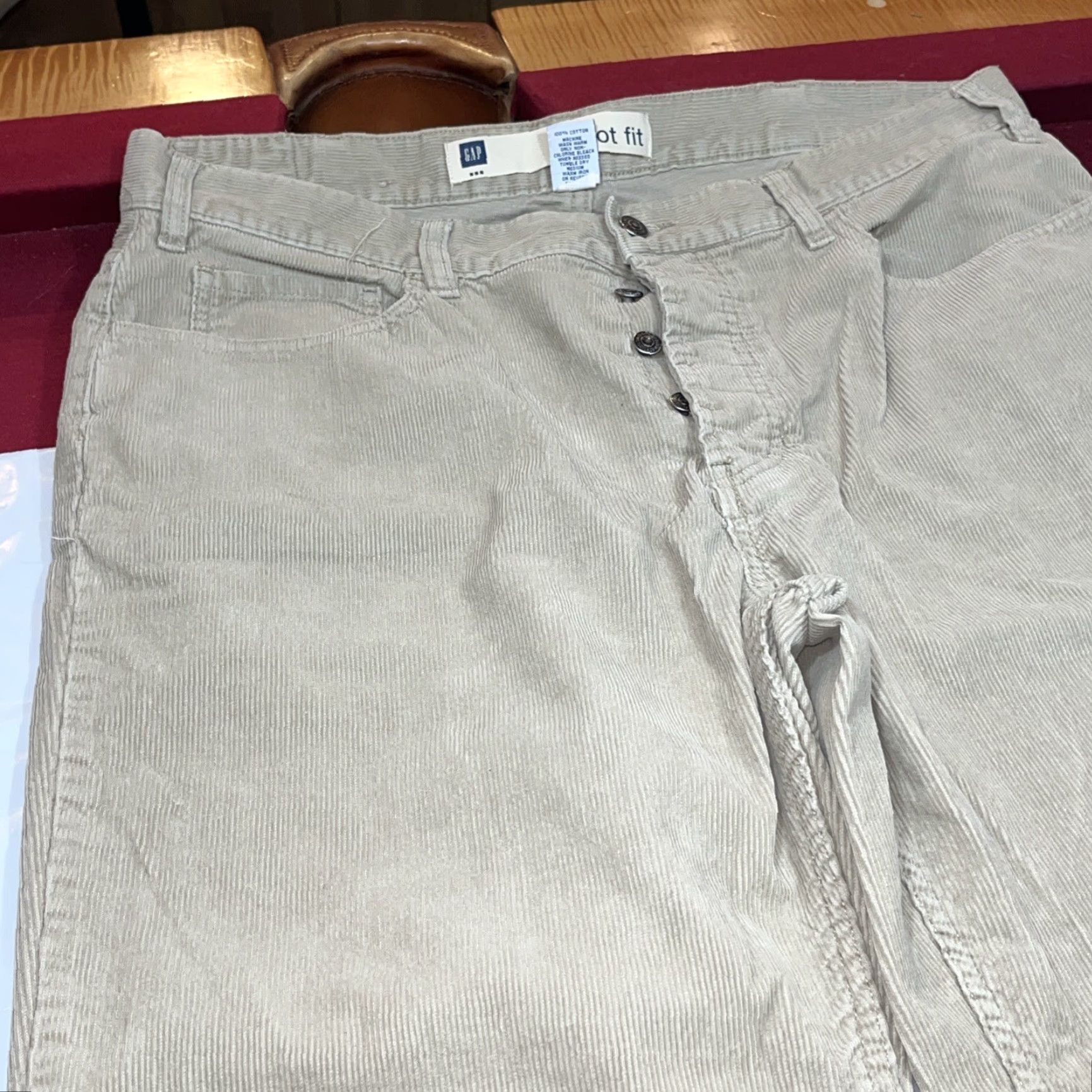 Gap GAP Boot Fit TAN Corduroy BUTTON FLY Pants Men’s SIZE 38/30 Cotton Y2K 2004 Vtg Size US 38 / EU 54 - 4 Thumbnail