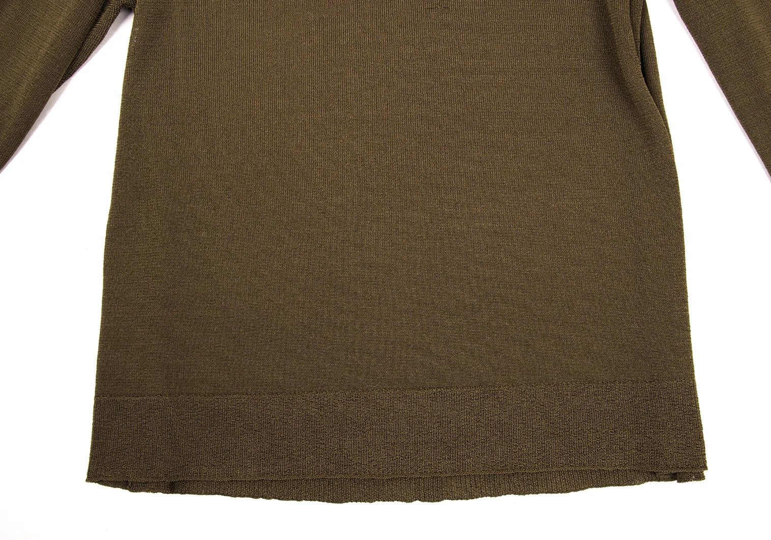 Comme des Garcons Homme Plus V-Neck Sheer Stretch Knit Sweater in Khaki, Size M Size US M / EU 48-50 / 2 - 8 Thumbnail