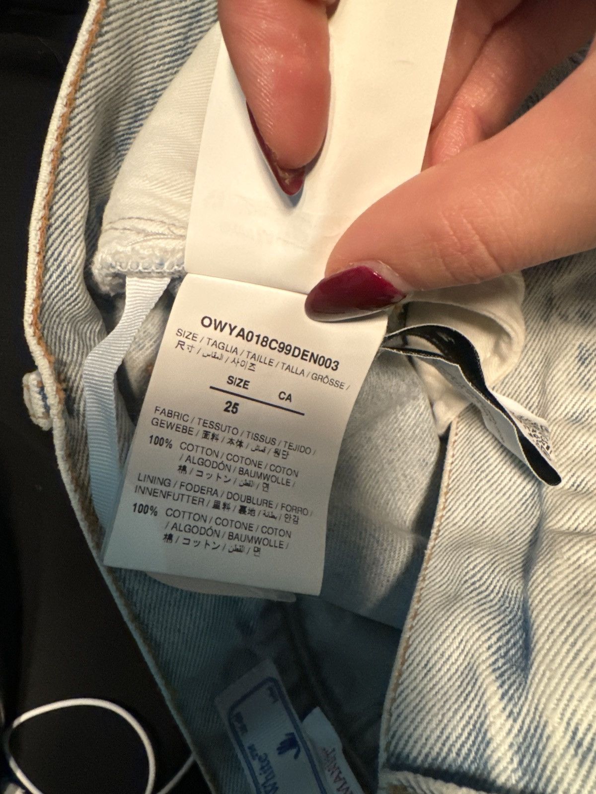 Off-White Off-White Blue Meteor Cut Out Jeans Size 25" / US 0 / IT 36 - 7 Thumbnail
