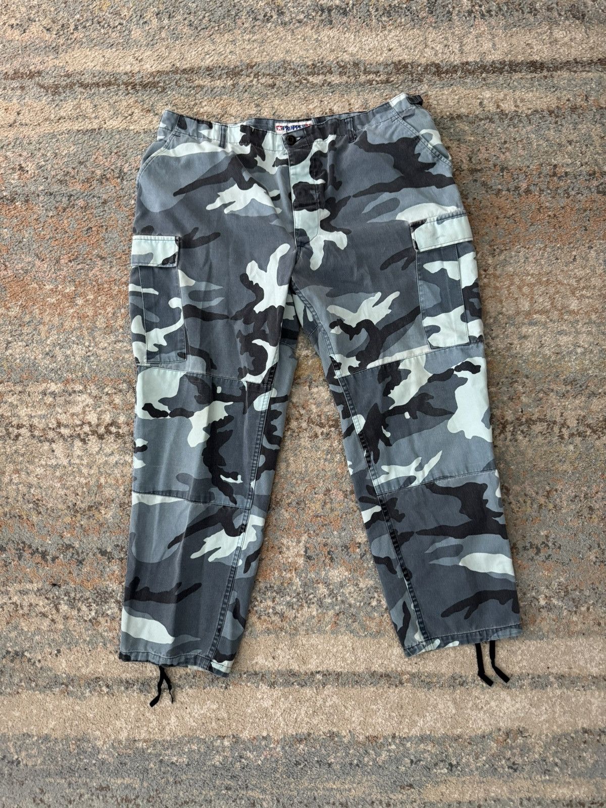 Other VTG Y2K Camo Army Cargo Pants Faded 38 Blue Propoer Size US 38 / EU 54 - 1 Thumbnail