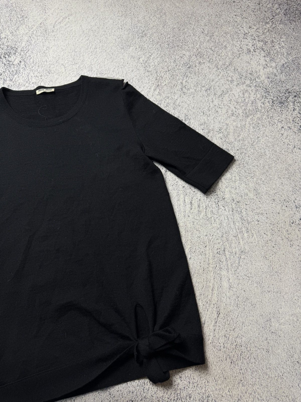 Miu Miu Miu Miu Black Knit Top – Made in Italy Size M / US 6-8 / IT 42-44 - 4 Thumbnail