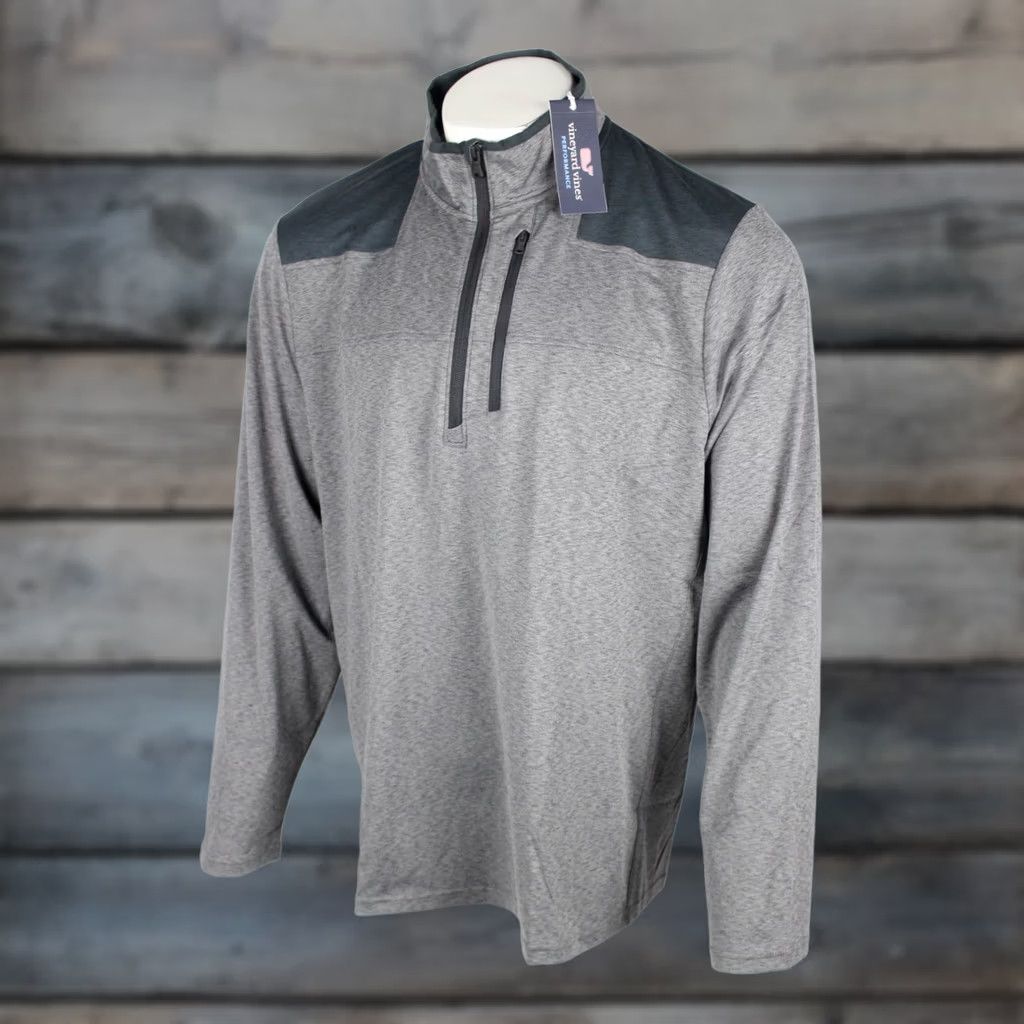 Vineyard Vines VINTAGE Vineyard Vines Men's On The Go Shep Shirt Zip Pullover XXL Nocturne Gray Size US XXL / EU 58 / 5 - 1 Thumbnail