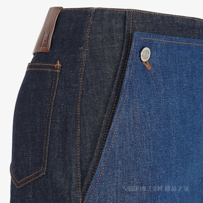 Fendi o1s1wg110825 Shorts in Blue Size 26" / US 2 / IT 38 - 3 Thumbnail