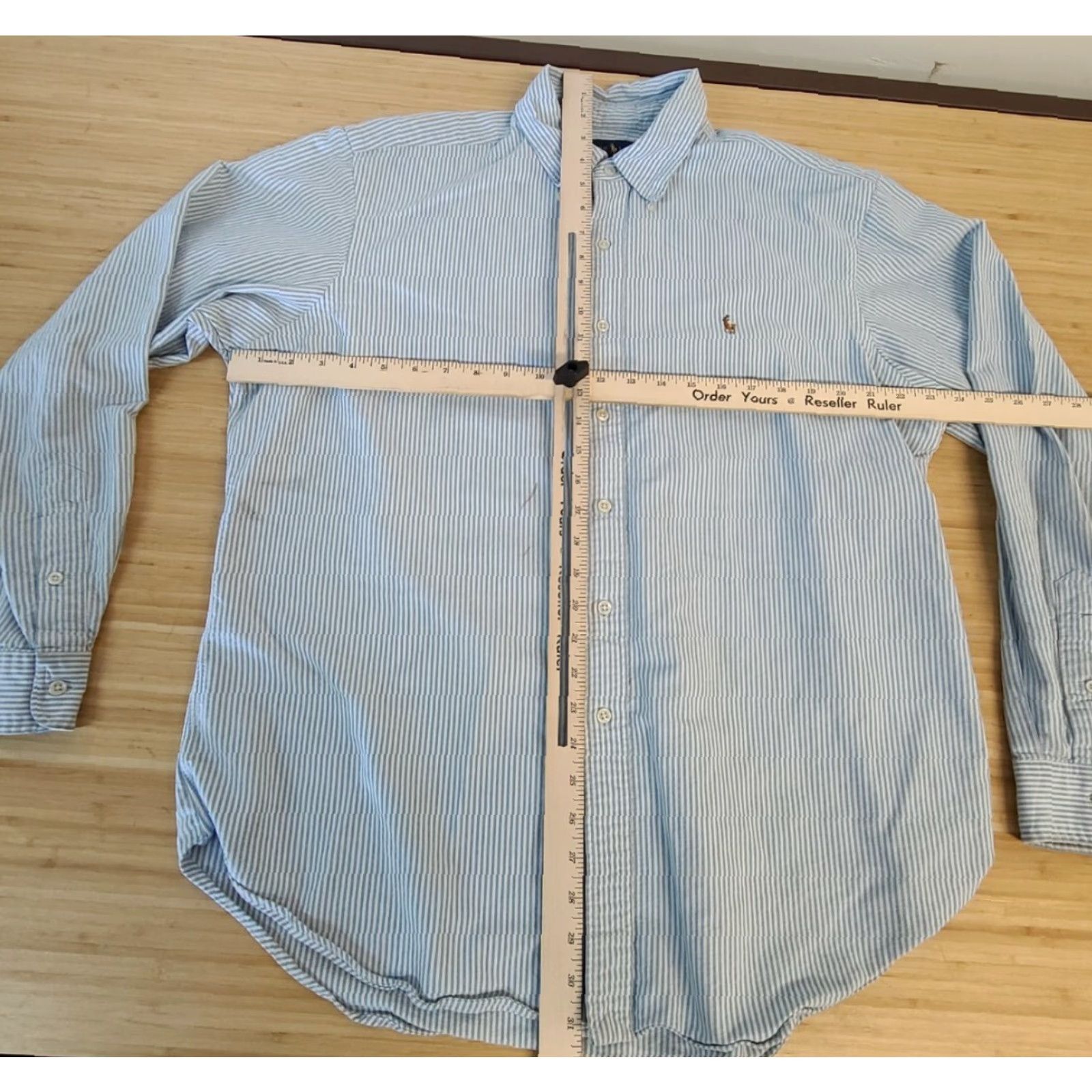 Polo Ralph Lauren Polo Ralph Lauren Shirt XL Classic Fit Spread Collar Striped Blue/White Multicolor 100% Cotton Men Button-Up Size US XL / EU 56 / 4 - 5 Thumbnail