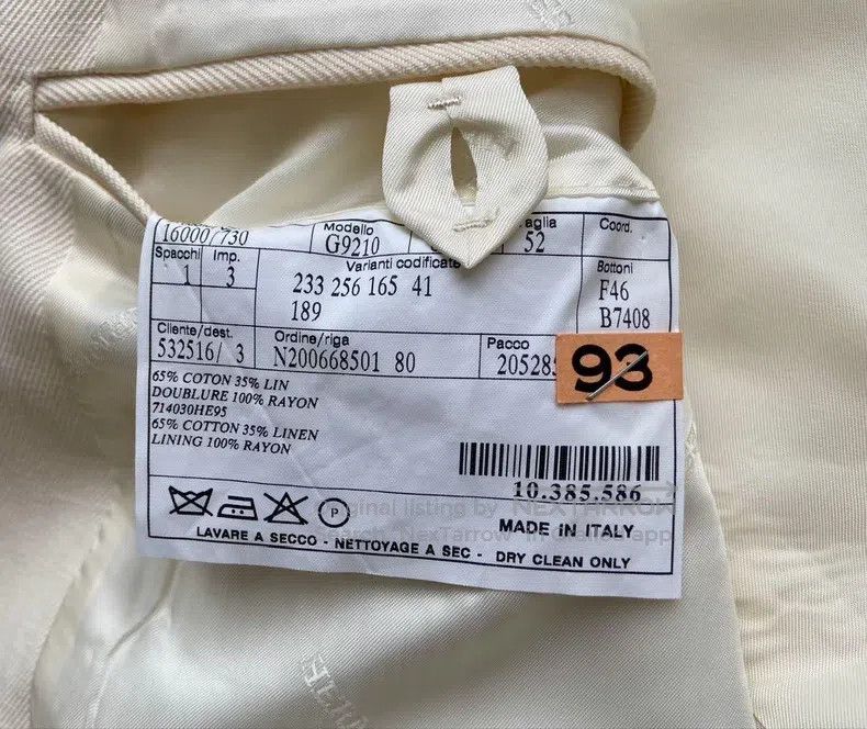 Hermes Hermes Linen Casual Business Jacket Size 52R - 2 Thumbnail