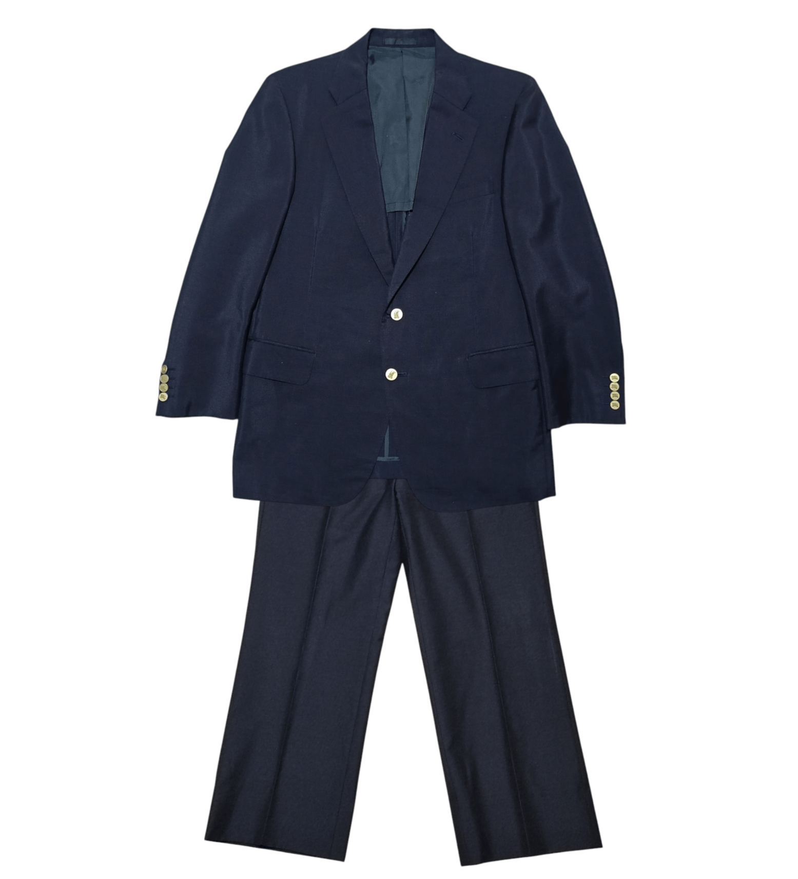 Burberry Prorsum Vintage Luxury Burberrys Navy Suit Set Wool Mohair Japan Size 40S - 2 Thumbnail