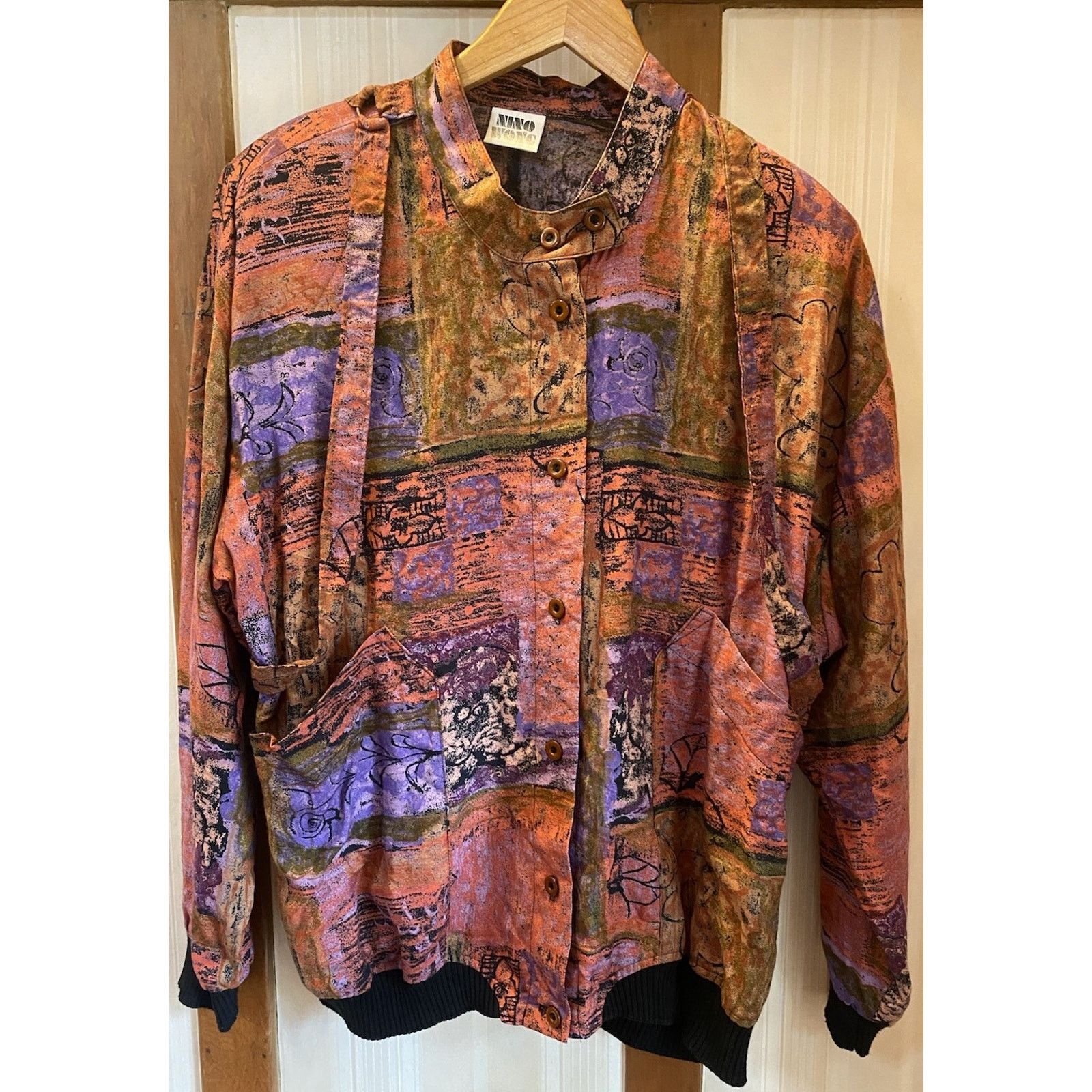 Vintage VTG Nino Wong 80’s Shoulder Pads Women’s Shirt L USA Pockets Size L / US 10 / IT 46 - 1 Thumbnail