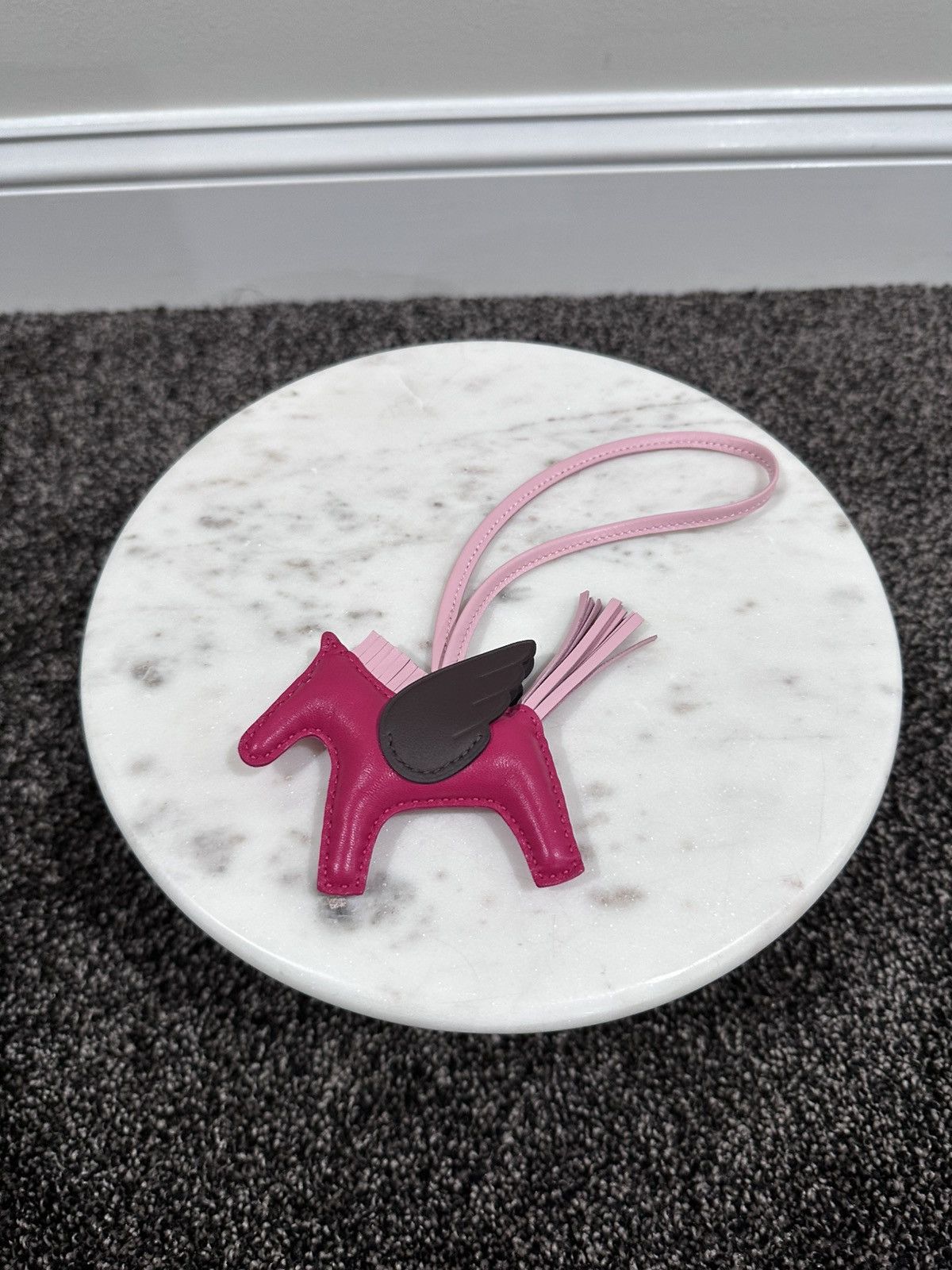 Hermes Hermes Pink/Red Leather MM Rodeo Pegasus Horse Bag Charm Size ONE SIZE - 12 Thumbnail
