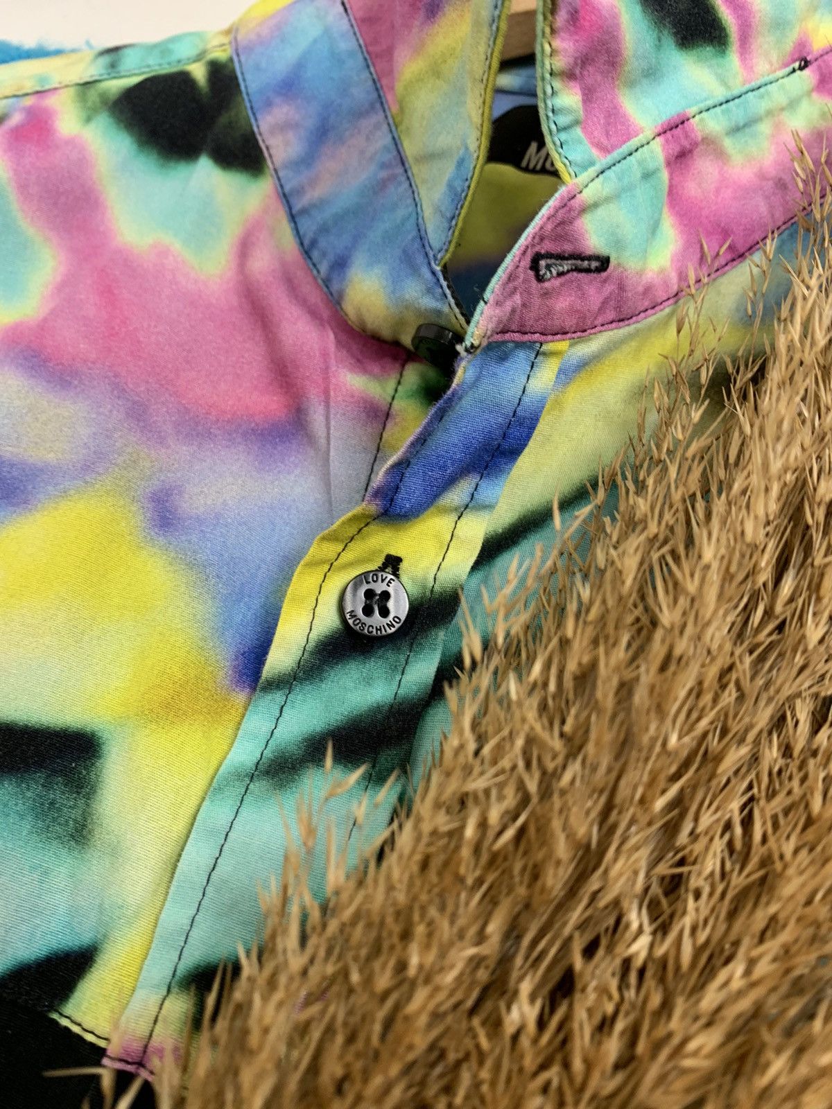 Designer × Moschino Avant Garde Love Moschino Psychodelic Printed Shirt Size US L / EU 52-54 / 3 - 8 Thumbnail
