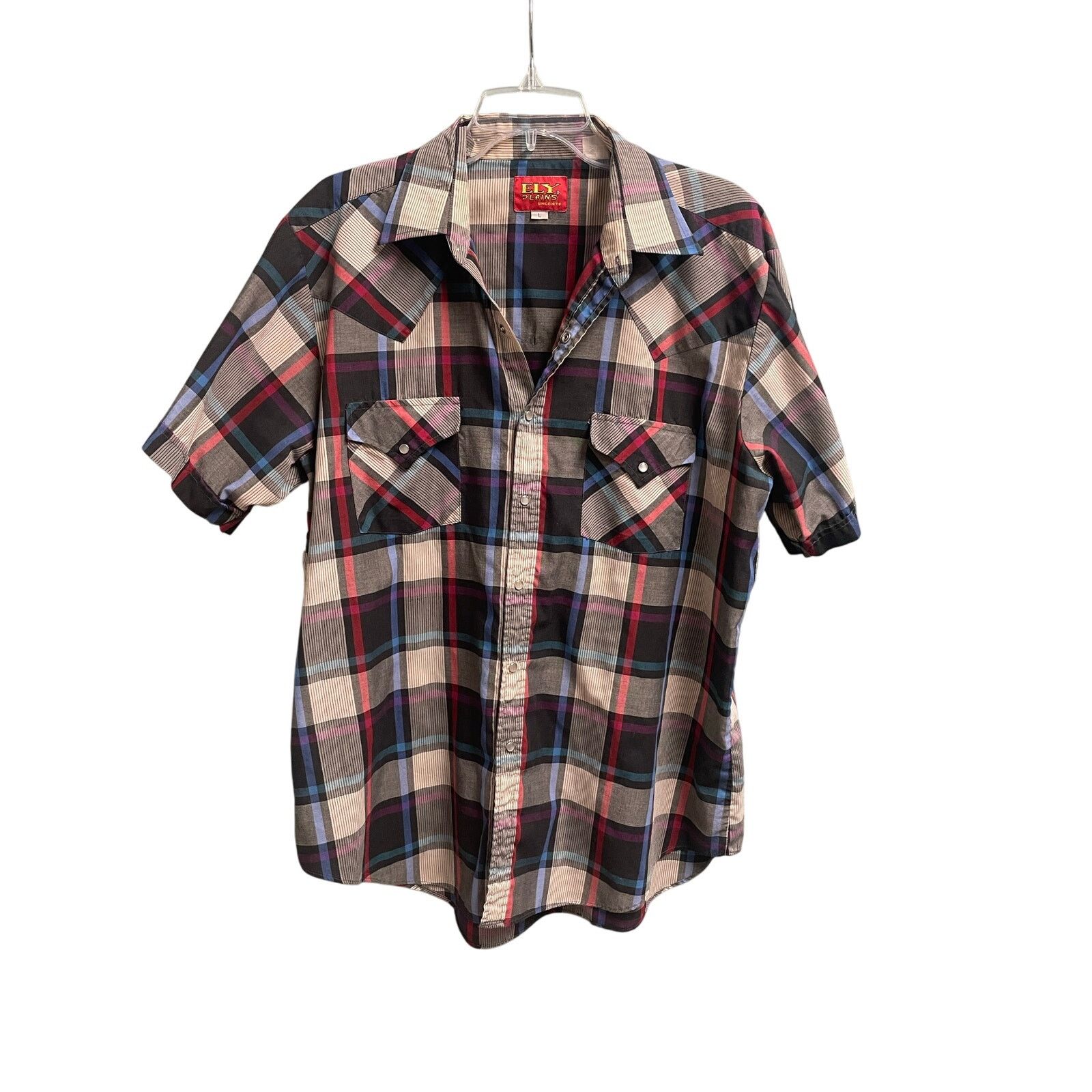 Other Ely Plains Cattleman Plaid Colorful Pearl Snap Western Shirt Size US L / EU 52-54 / 3 - 1 Thumbnail