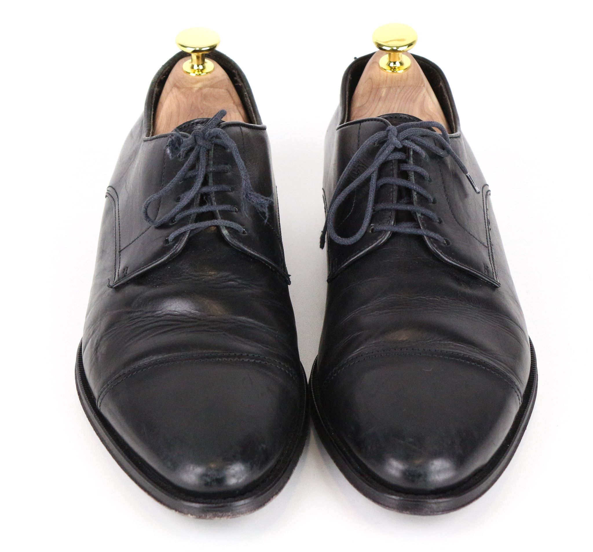 Suitsupply EU40.5 Black Leather Laced Low-Top Shoes 73356 Size US 7.5 / EU 40-41 - 2 Thumbnail