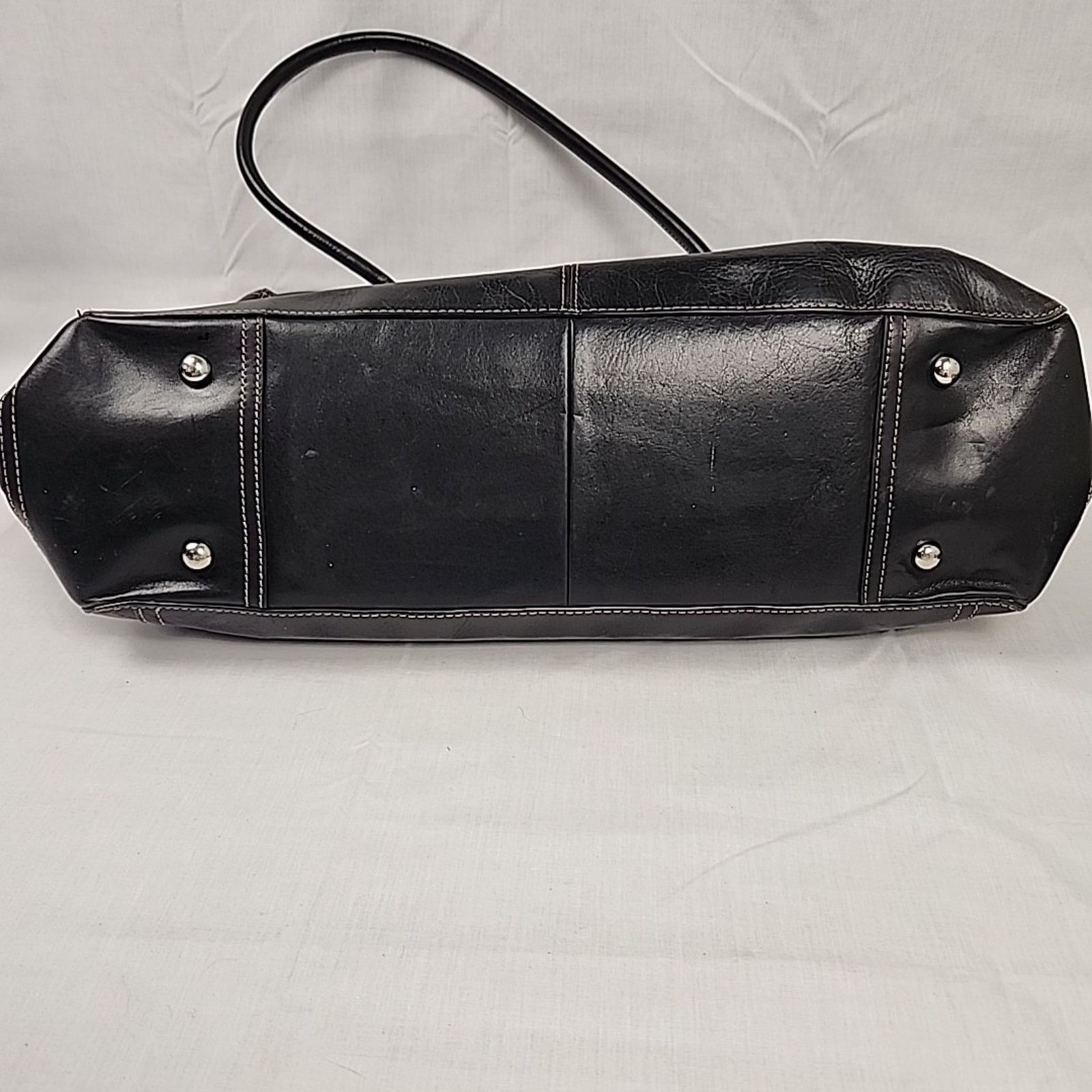 Fossil FOSSIL Black Cowhide Leather Tote Shoulder Handbag Carryall Size ONE SIZE - 10 Thumbnail