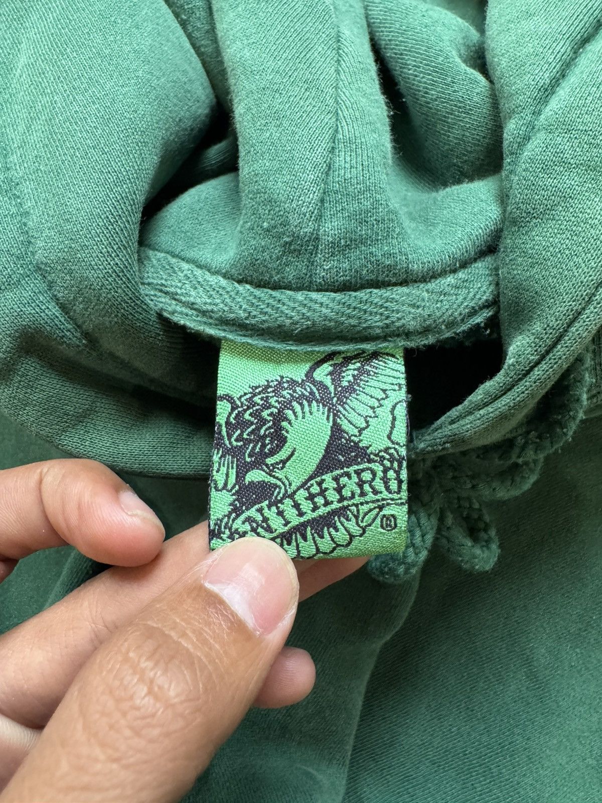 Antihero VINTAGE ANTI HERO SKATEBOARDS GREEN HOODIE Size US XL / EU 56 / 4 - 7 Thumbnail