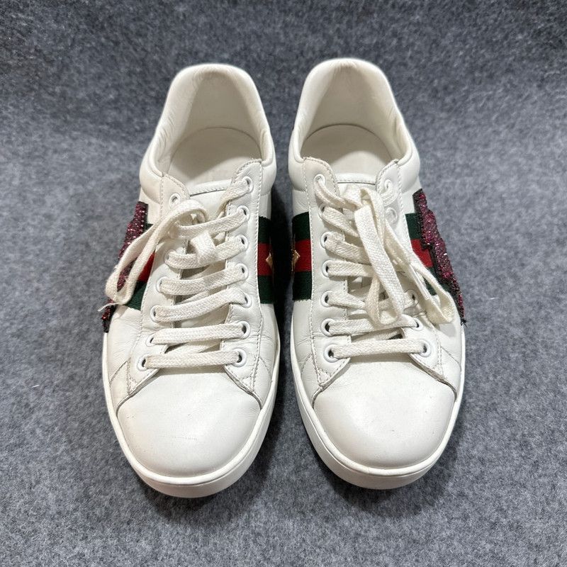 Gucci Gucci Ace Low-Top Leather Sneakers for Men Size US 8.5 / EU 41-42 - 2 Thumbnail