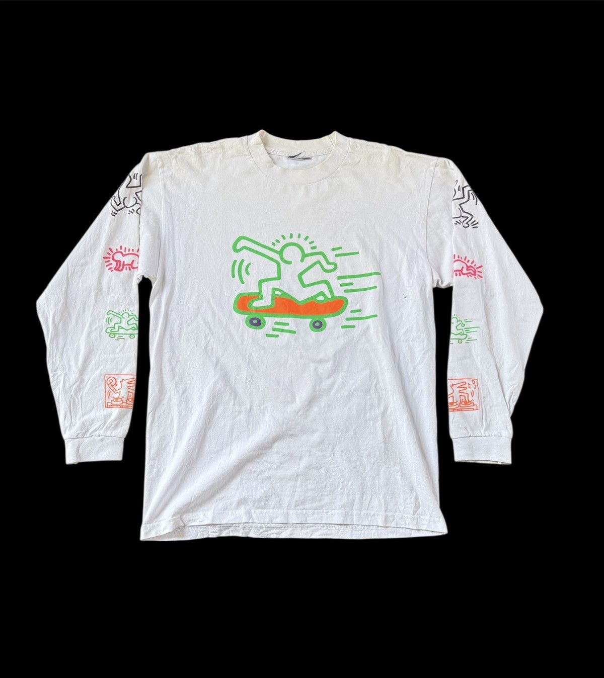 Keith Haring Vtg Keith Hearing long sleeve tee Size US M / EU 48-50 / 2 - 2 Thumbnail