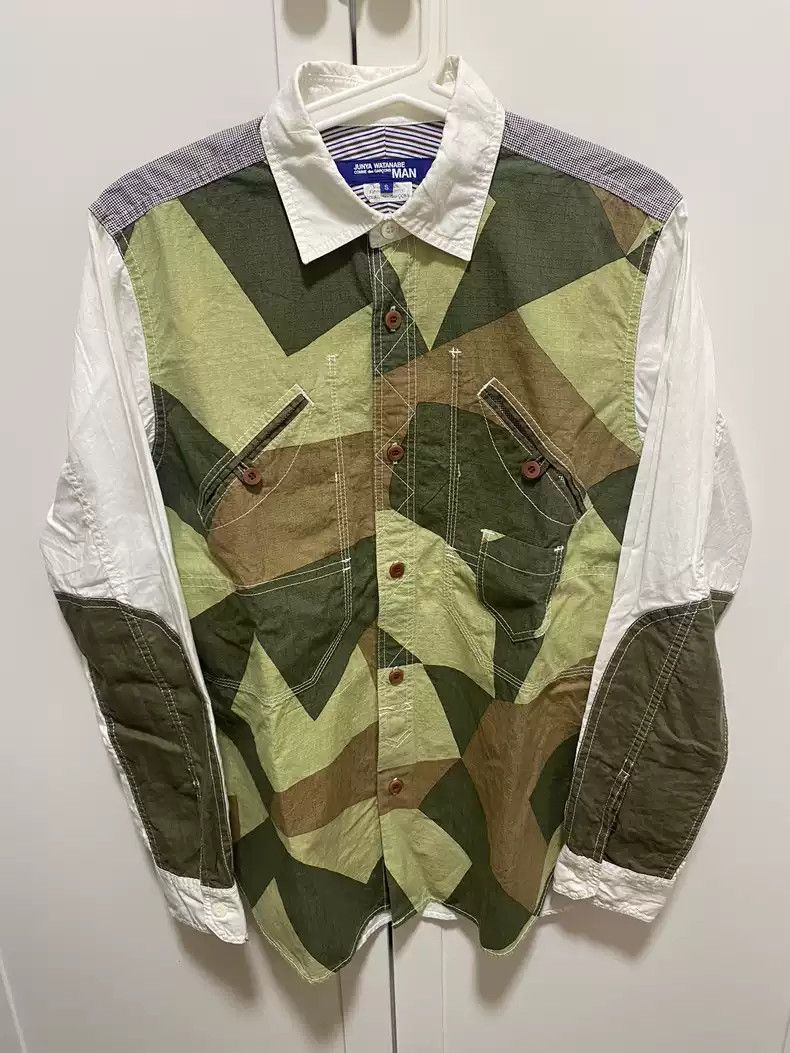 Junya Watanabe Camouflage geometric shirt