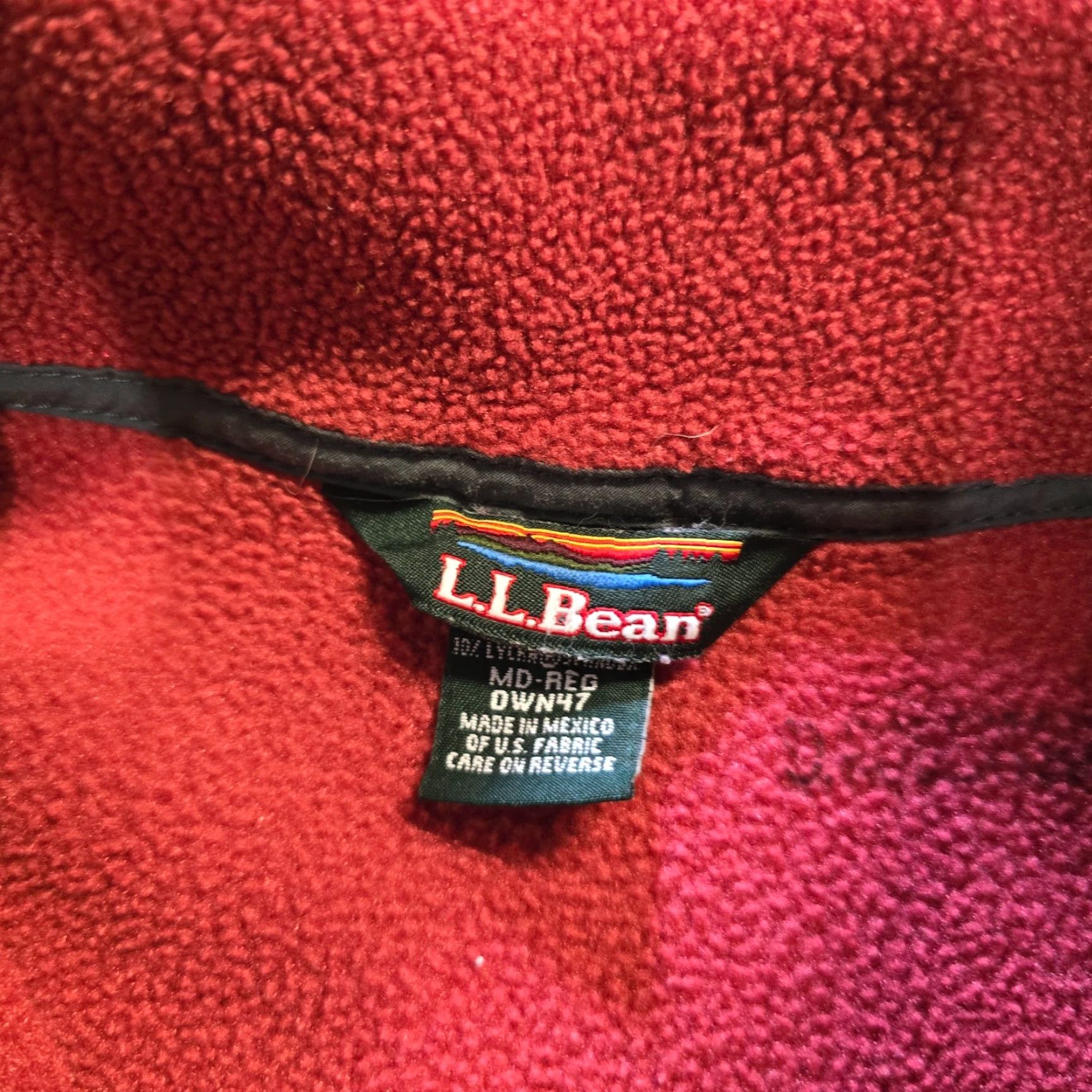 Vintage VINTAGE L.L. Bean Sweater Women Size M Red Fleece 1/4 Button Casual Pullover Mock Neck Winter Fall Spring Women Size M / US 6-8 / IT 42-44 - 4 Thumbnail