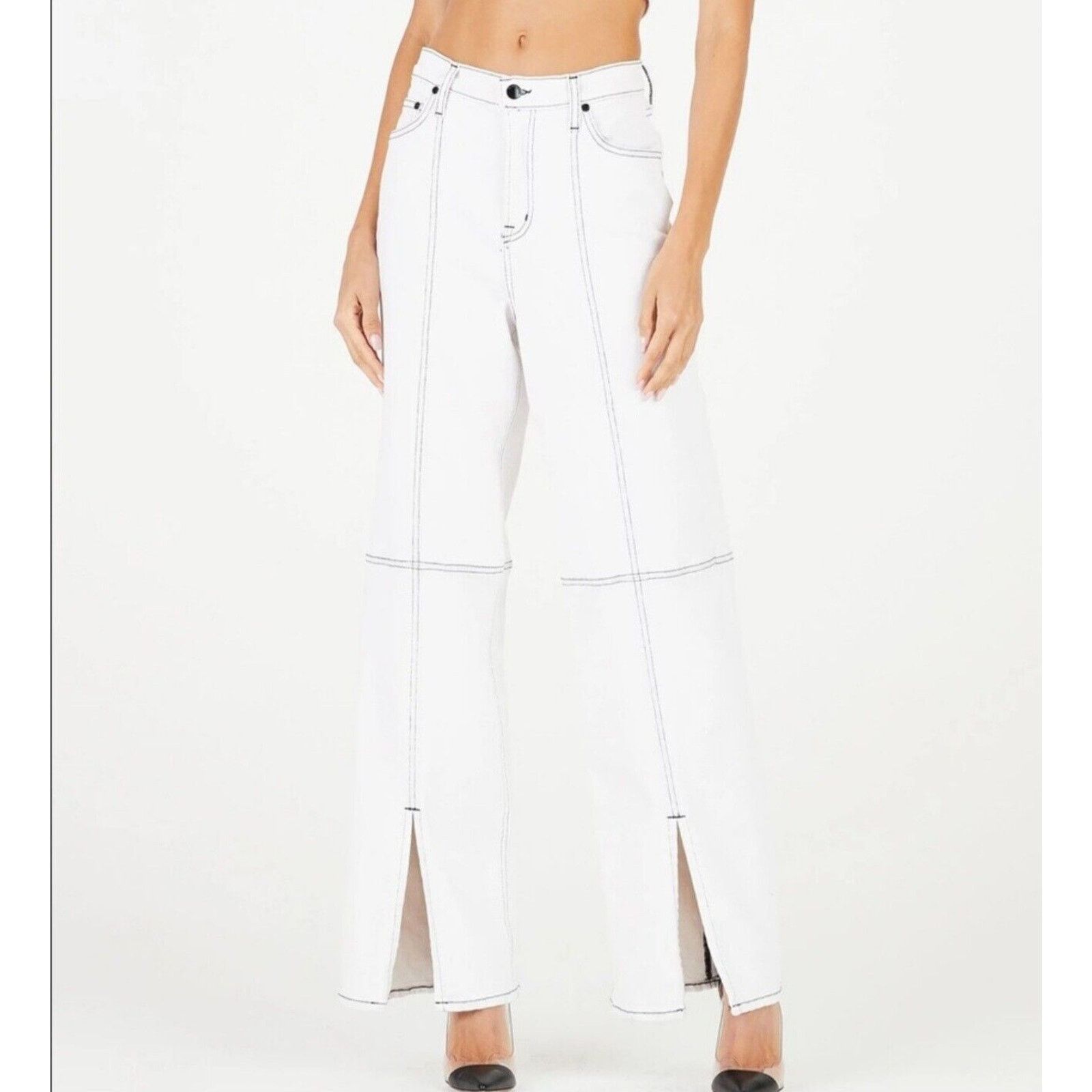 COTTONCITIZEN Cotton Citizen Women's Vickie Flare Wide Leg Jeans Size 26 Size 26" / US 2 / IT 38 - 2 Thumbnail