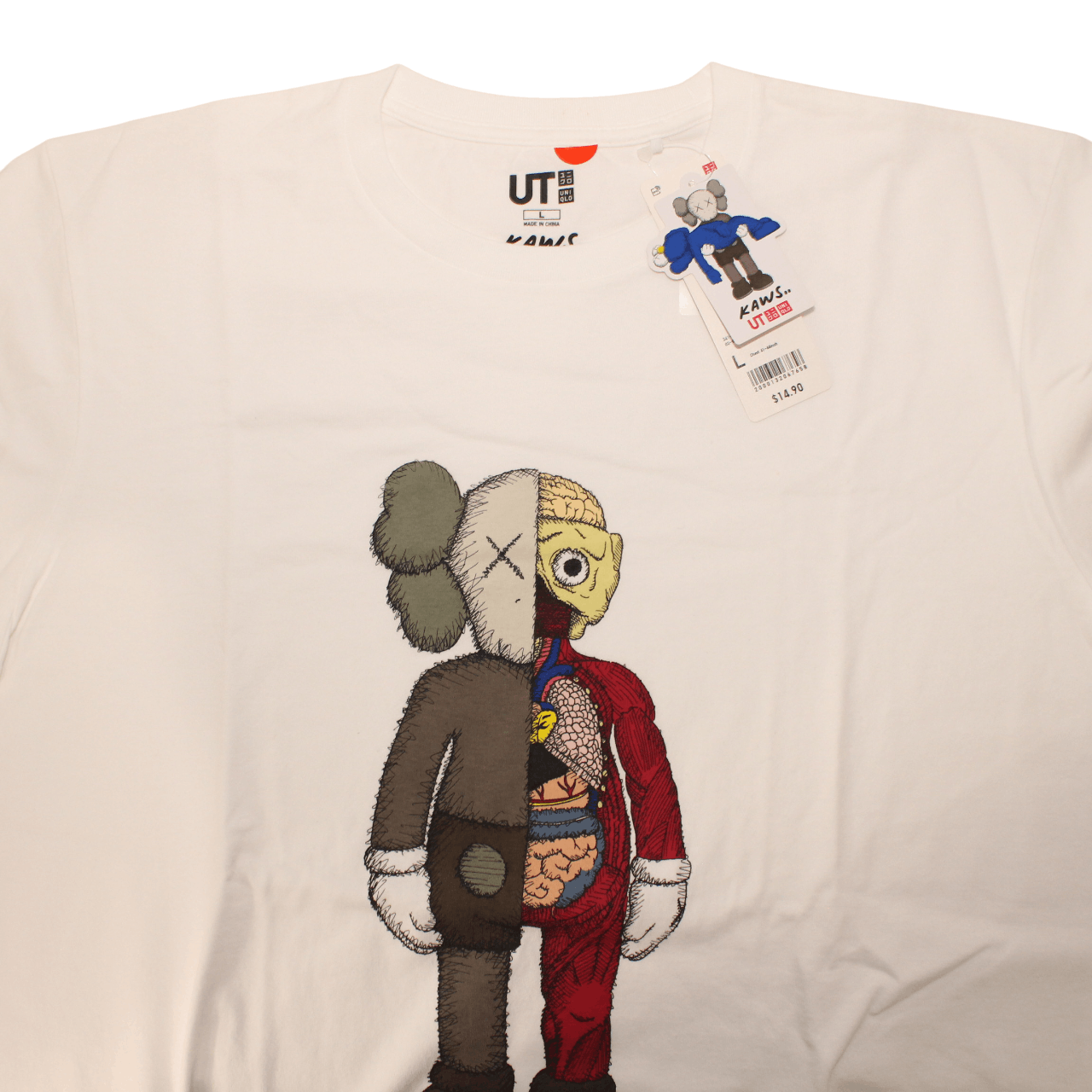 Kaws KAWS x Uniqlo Flayed Dissected Companion White Tee - Size L Size US L / EU 52-54 / 3 - 1 Thumbnail