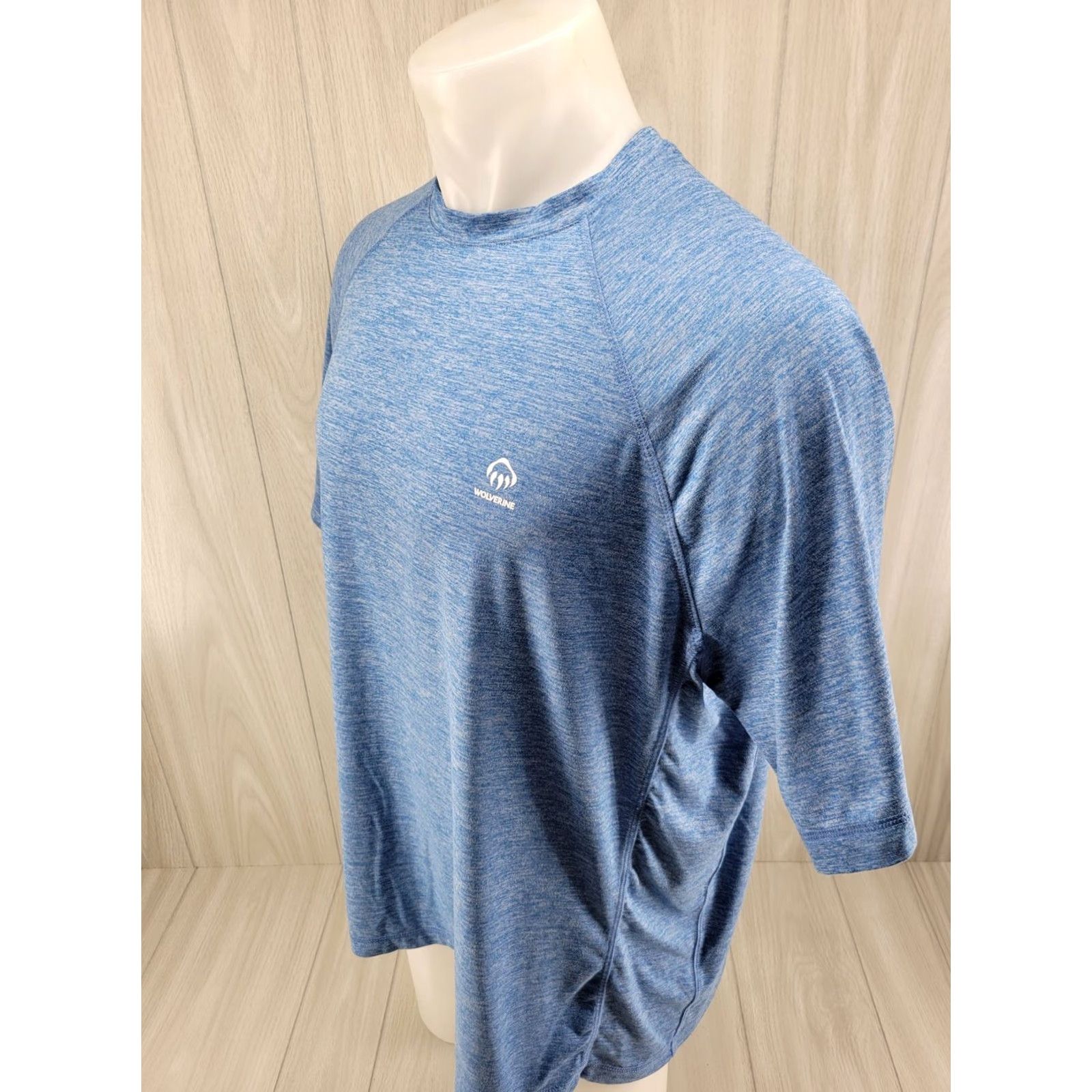 Vintage Wolverine Shirt Mens Large Blue Polyester Blend Tee Logo Outdoors Size US L / EU 52-54 / 3 - 3 Thumbnail