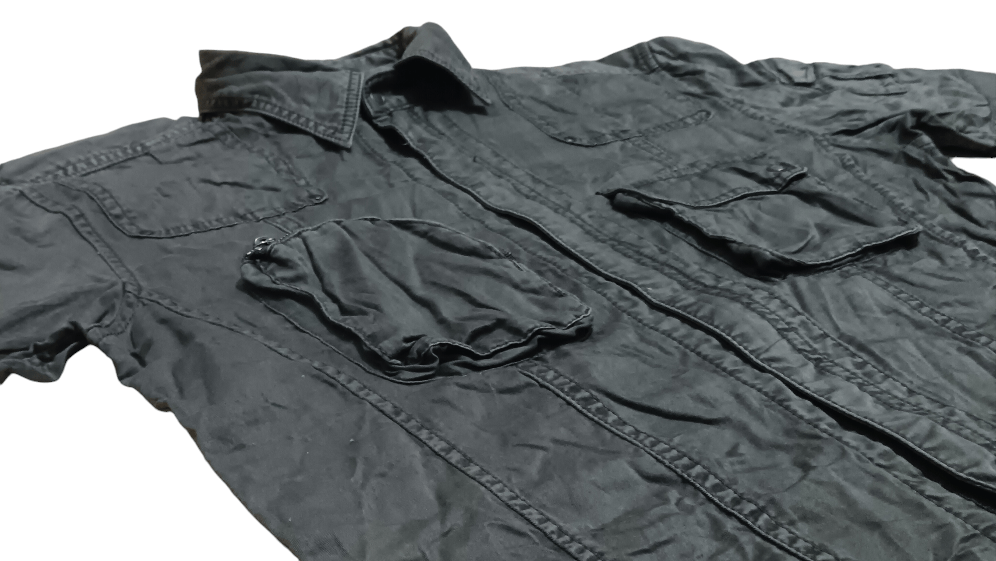 Tete Homme TETE HOMME MILITARY INSPIRED DESIGN ZIPPER SHIRT Size US M / EU 48-50 / 2 - 2 Thumbnail