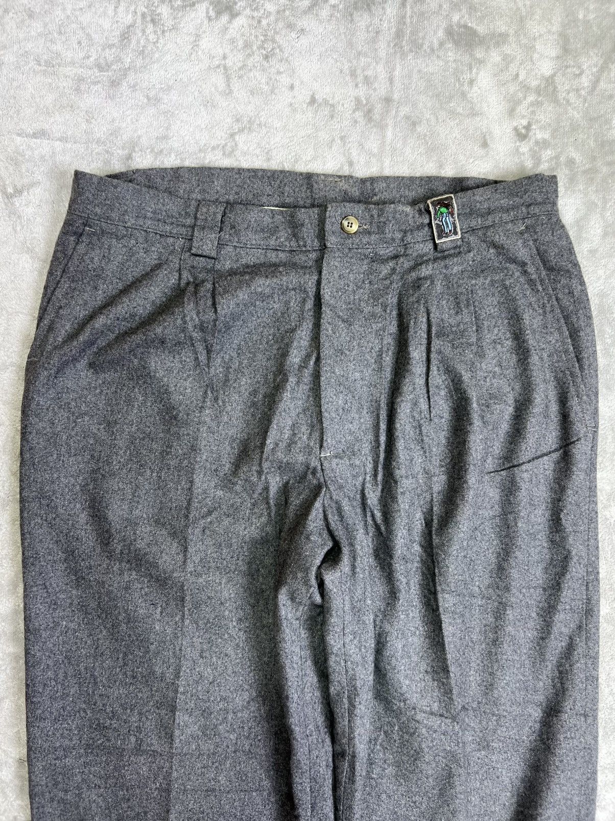 Levi's Vintage Clothing Vintage 1990s Levi’s Made in Italy Wool Blend Grey Wide Leg Size US 34 / EU 50 - 2 Thumbnail